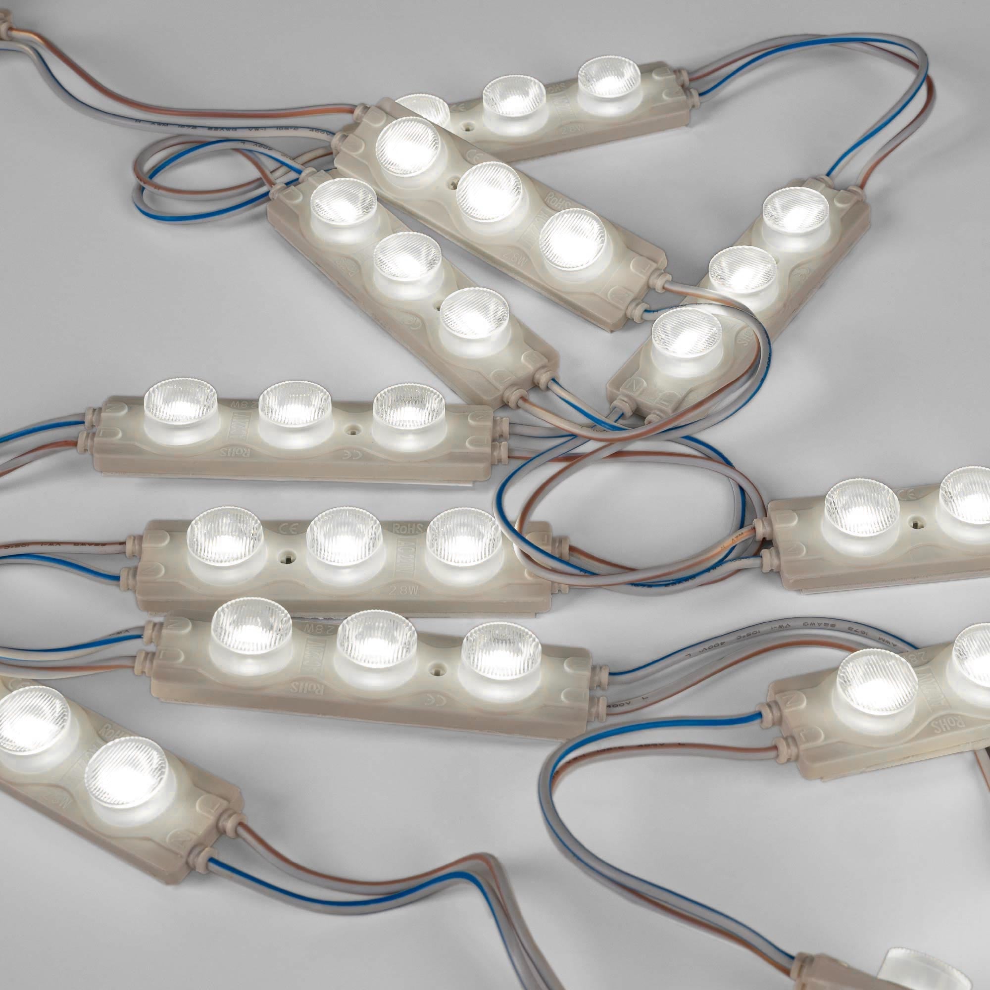 Módulo LED monocolor para rótulos - 3W - 220V AC - IP65 - 16º