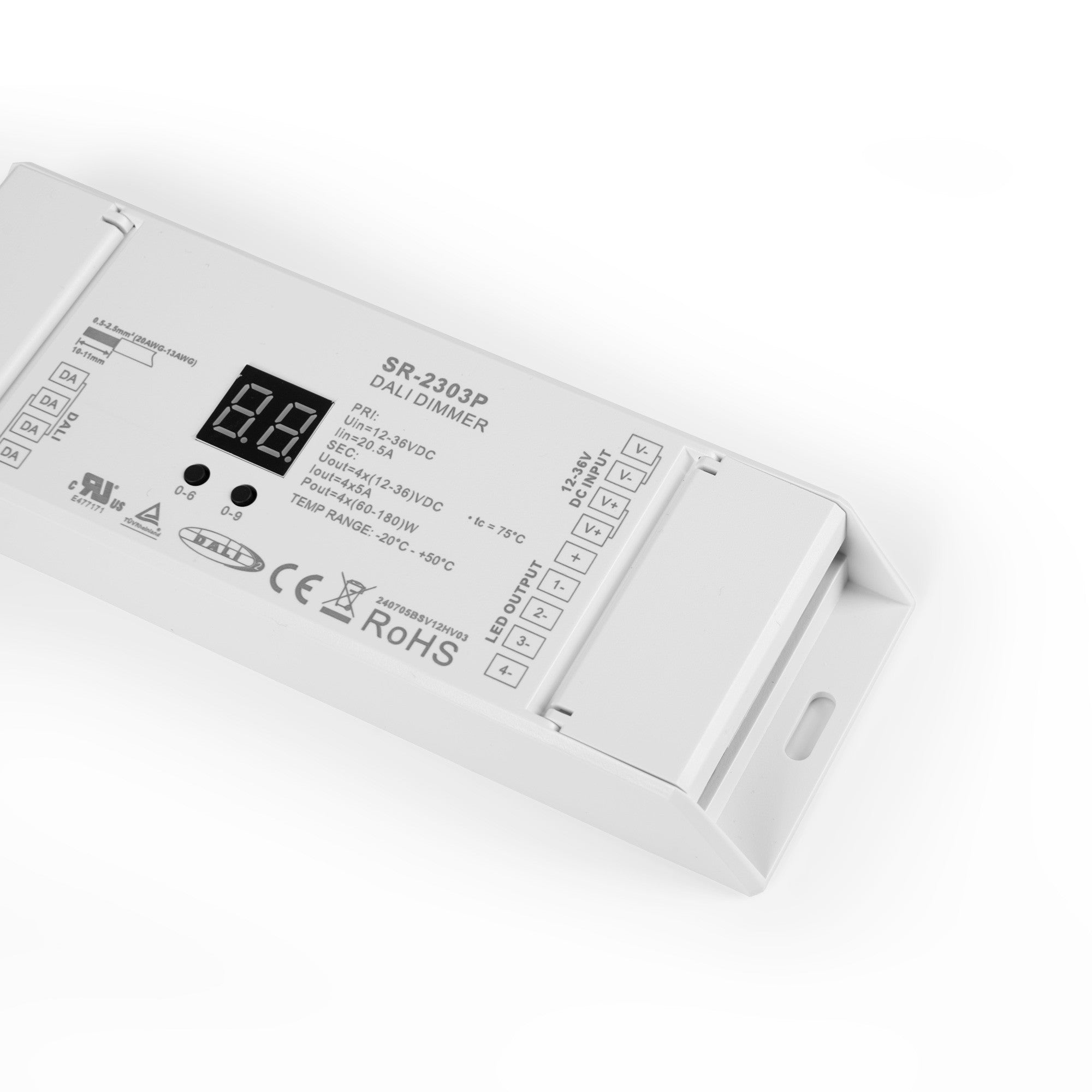 Dimmer DALI2 - MONO/RGB/RGBW - 12-36V - 4 CH x 5A