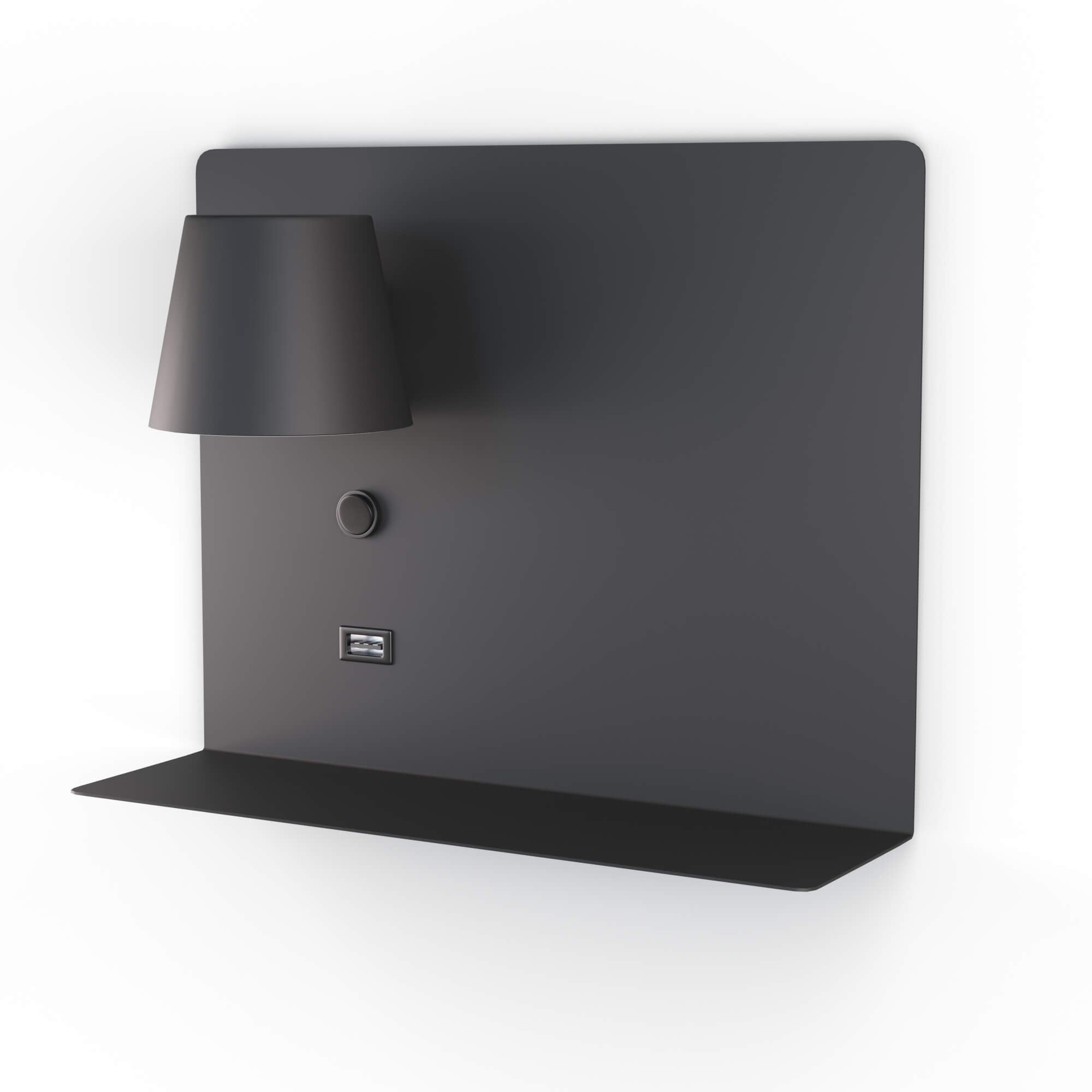 Aplique de pared para lectura con puerto USB "BASKOP" - 6W - Izquierda