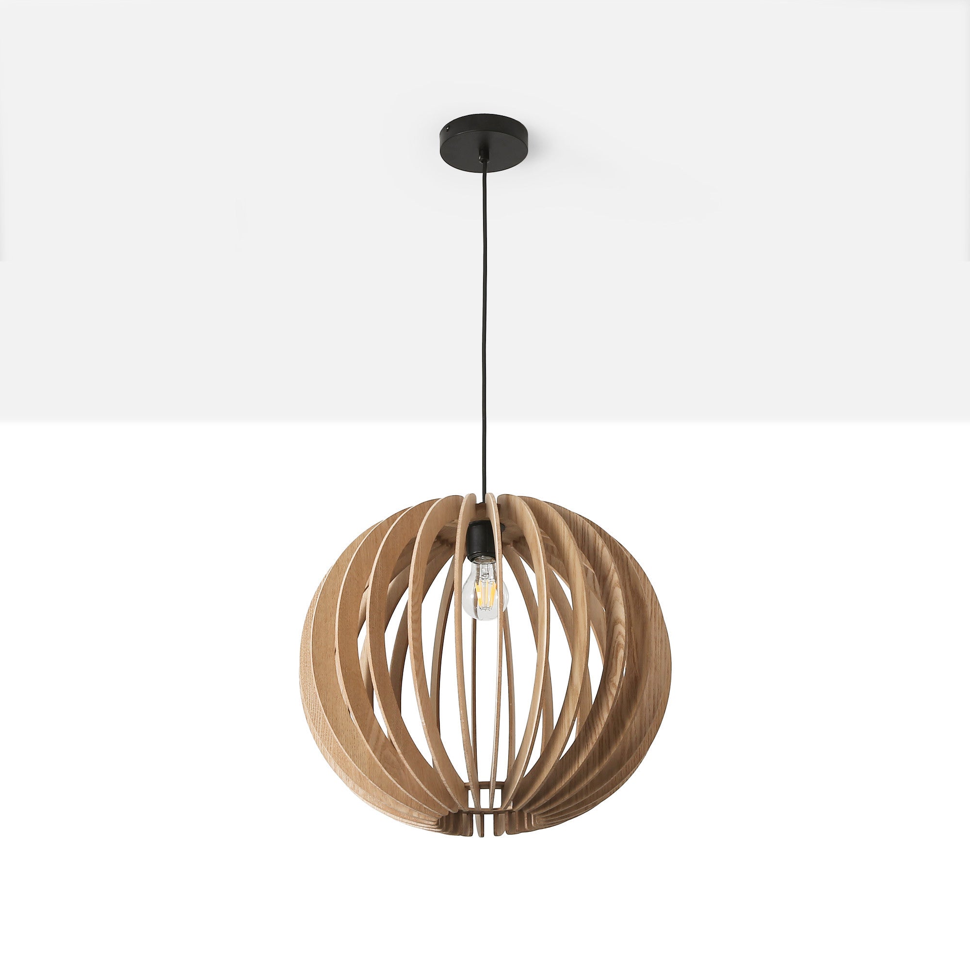 Lámpara colgante madera "BURMA" - Ø 45cm - E27