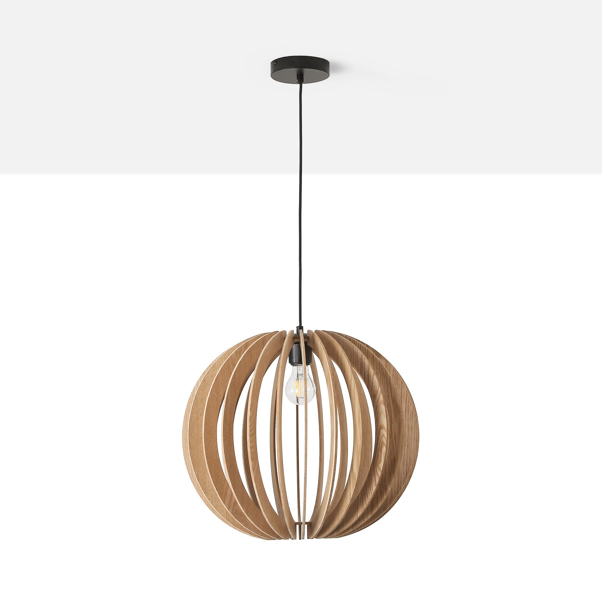 Lámpara colgante madera "BURMA" - Ø 45cm - E27
