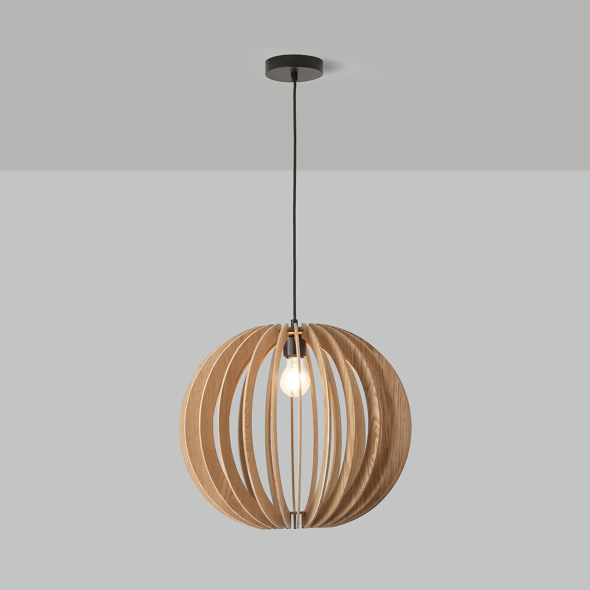 Lámpara colgante madera "BURMA" - Ø 45cm - E27