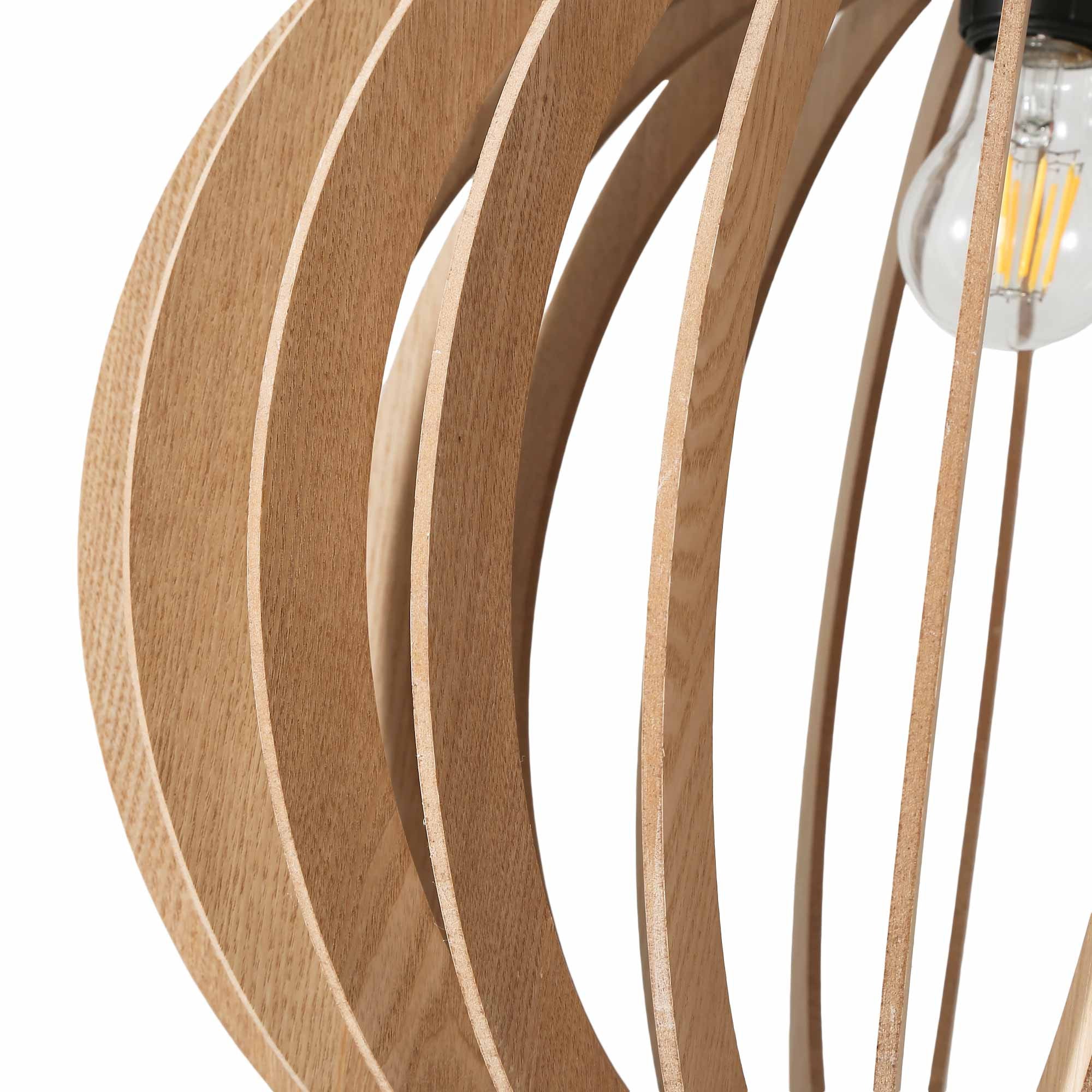 Lámpara colgante madera "BURMA" - Ø 45cm - E27