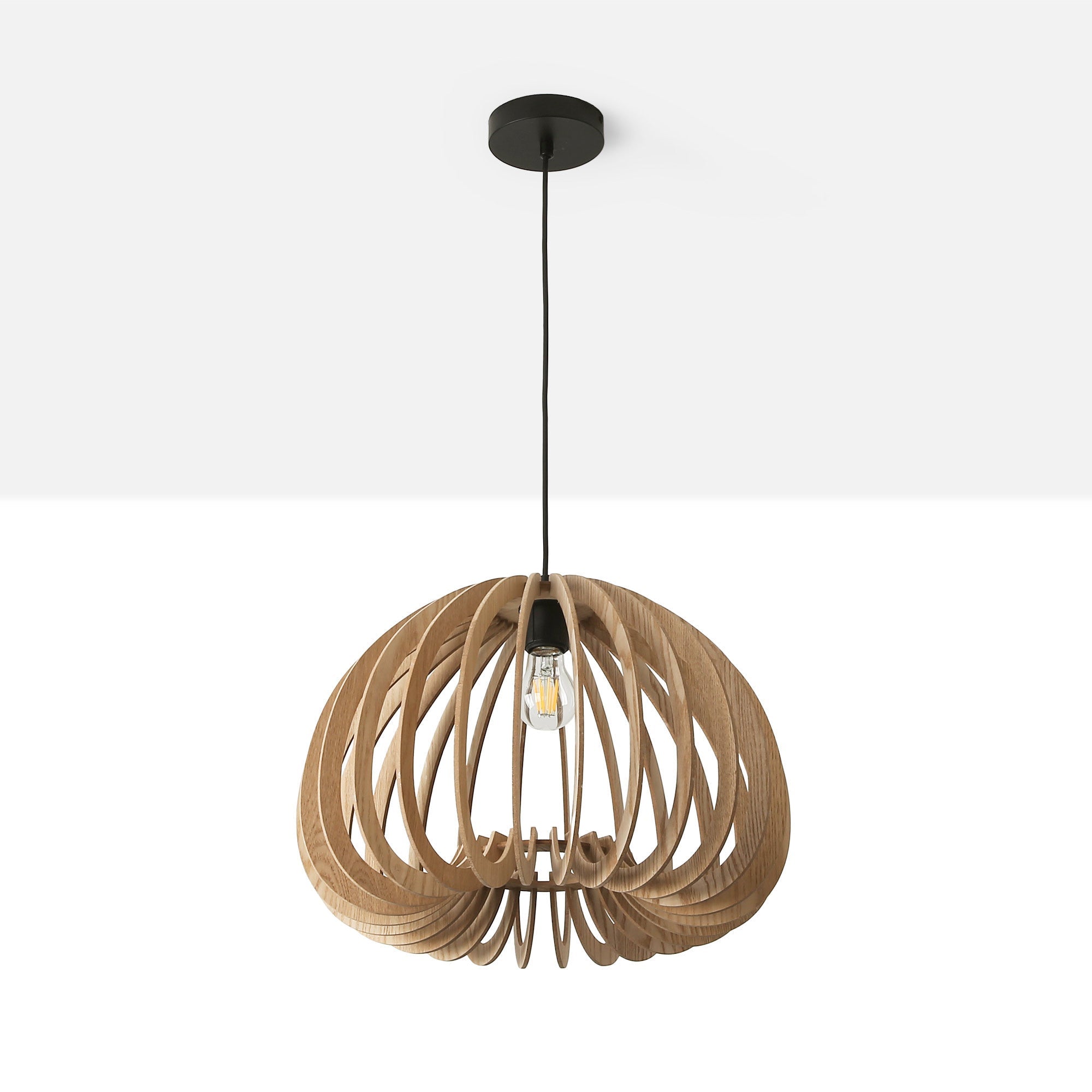 Lámpara colgante madera "MARGE" - Ø 45cm - E27