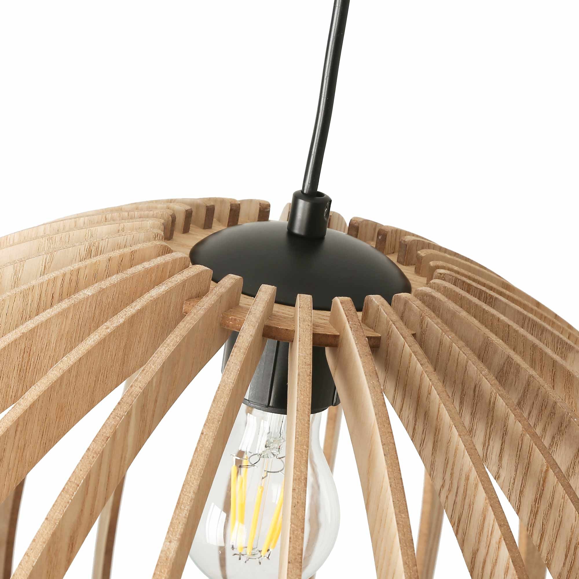 Lámpara colgante madera "MARGE" - Ø 45cm - E27