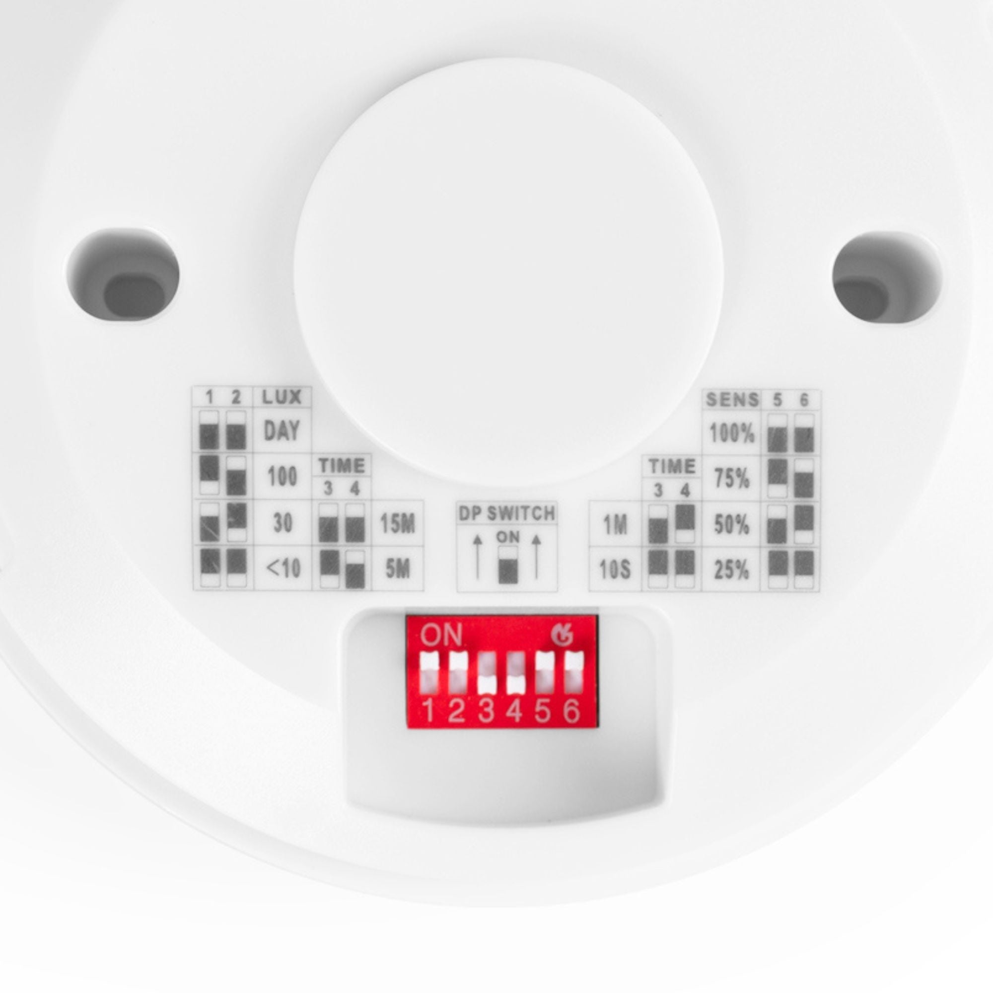 Sensor de movimiento por microondas - Superficie - DIP Switch - Techo/pared