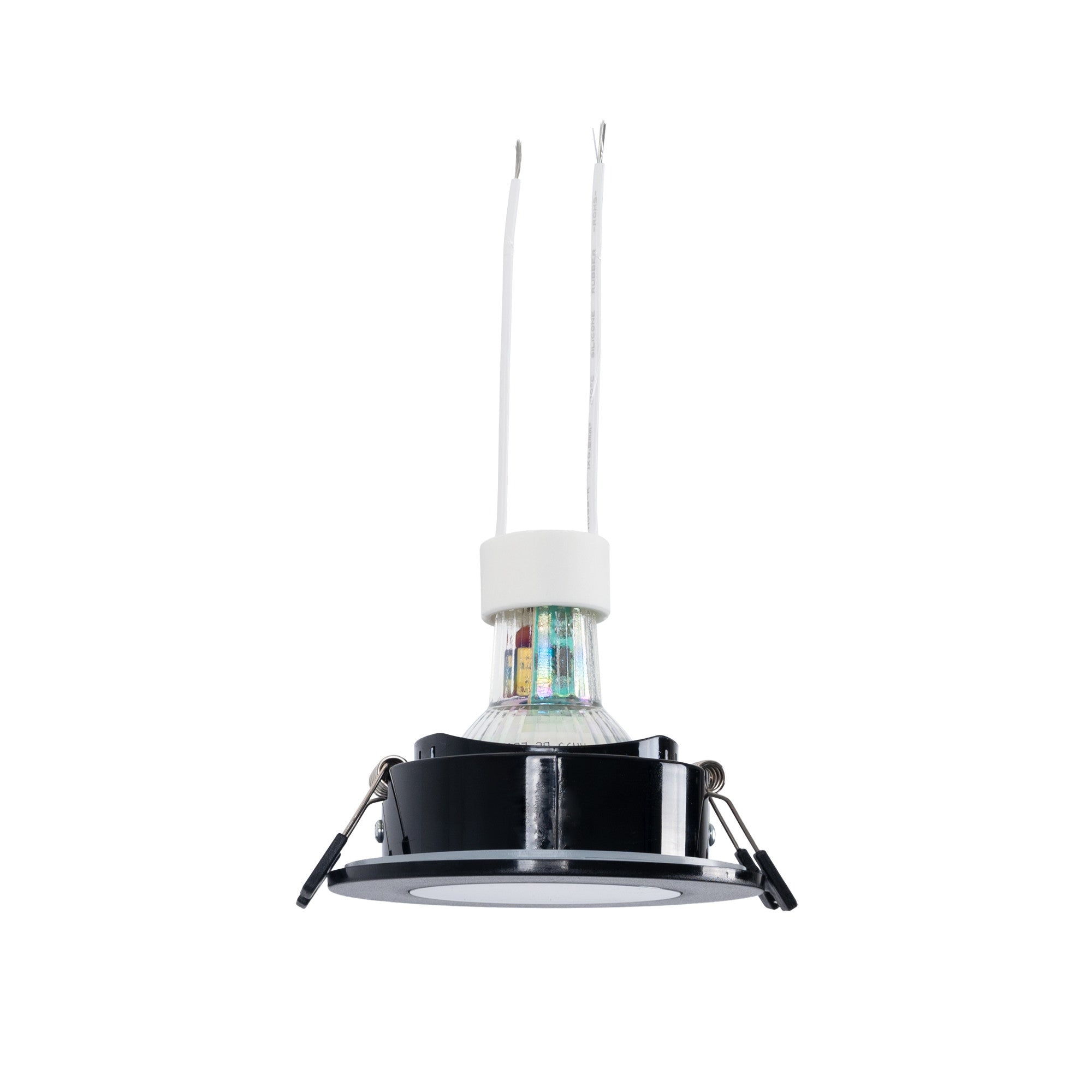 KIT Aro empotrable estanco Ø90mm + Bombilla GU10 6W + Portalámparas
