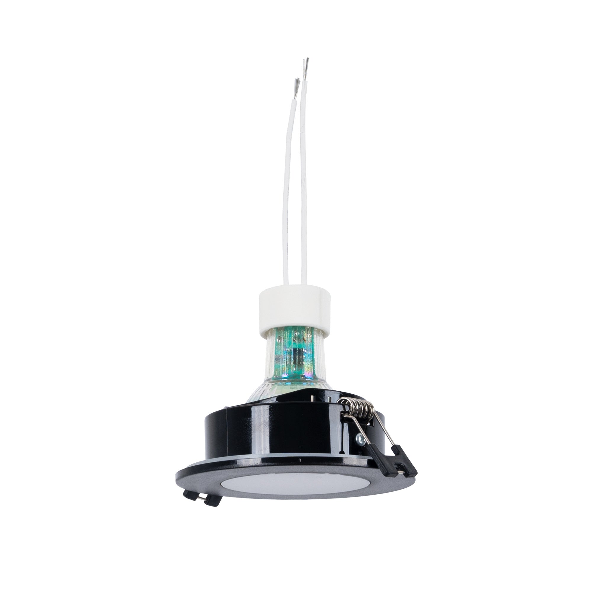 KIT Aro empotrable estanco Ø90mm + Bombilla GU10 6W + Portalámparas