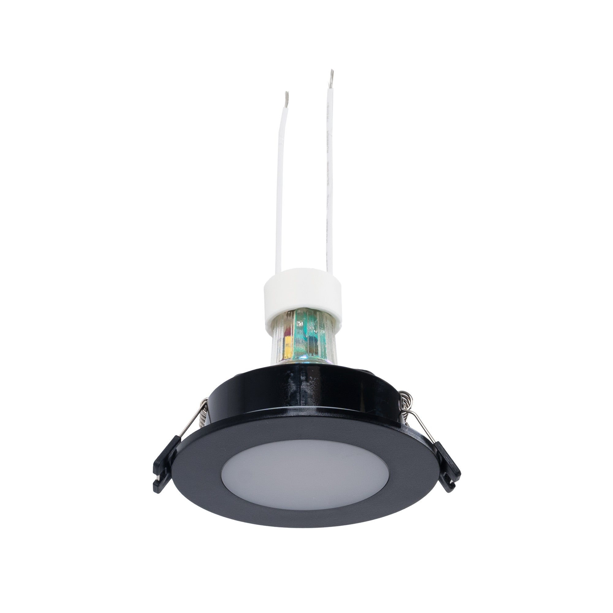 KIT Aro empotrable estanco Ø90mm + Bombilla GU10 6W + Portalámparas