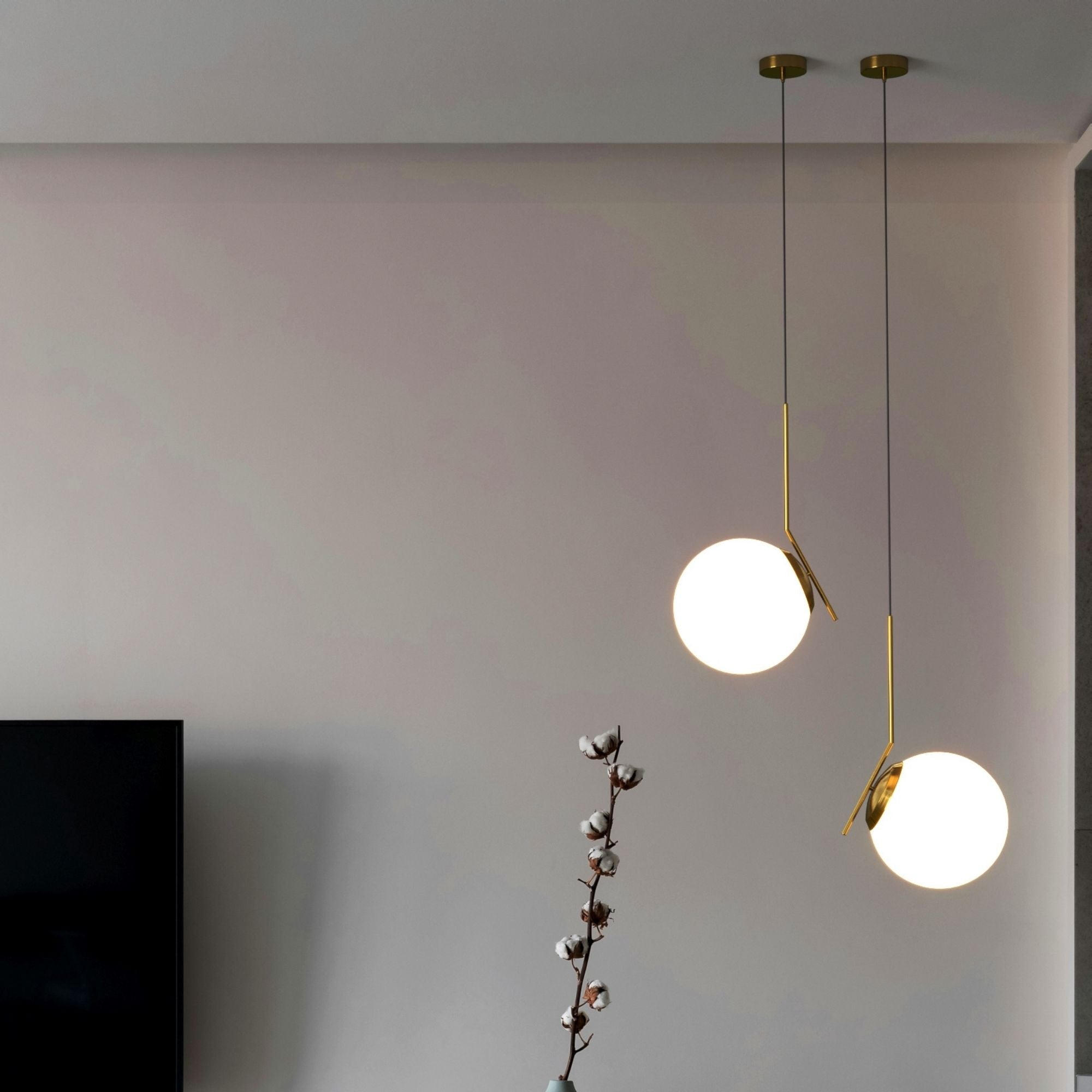 Lámpara colgante bola cristal "HERMI 280" - E27 - Ø 28cm
