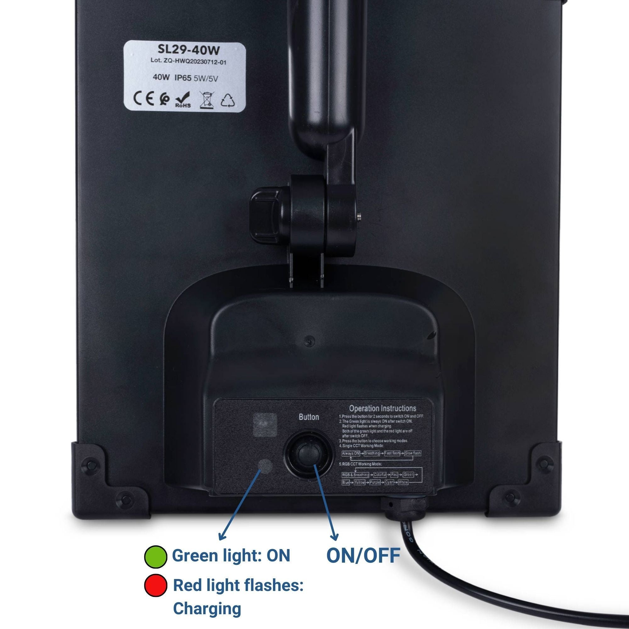 Tira LED solar exterior con mando 40W - 10 metros - IP65 - Disponible RGB y 2700K
