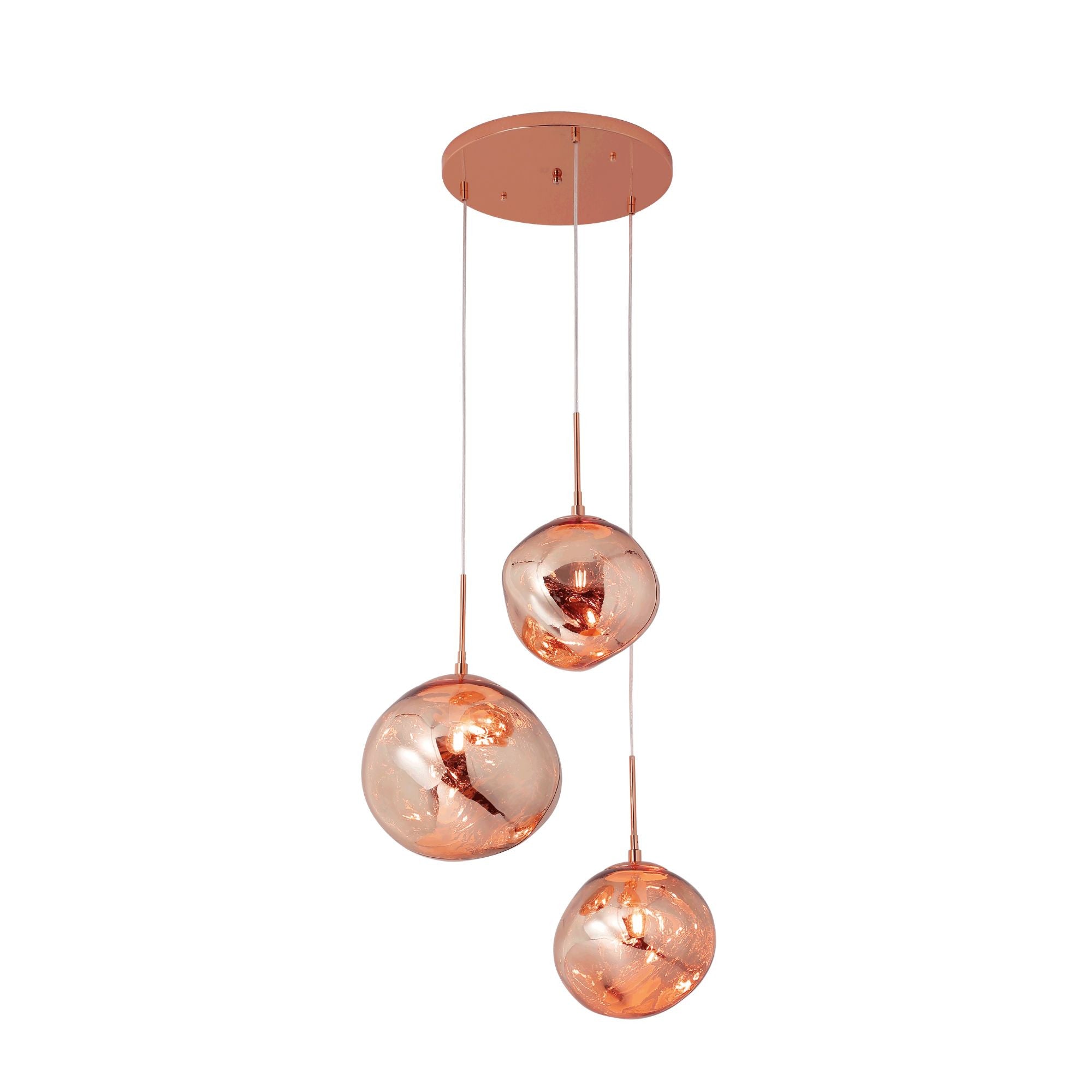 Lámpara colgante cristal triple "KADNIS" - 3 x E27