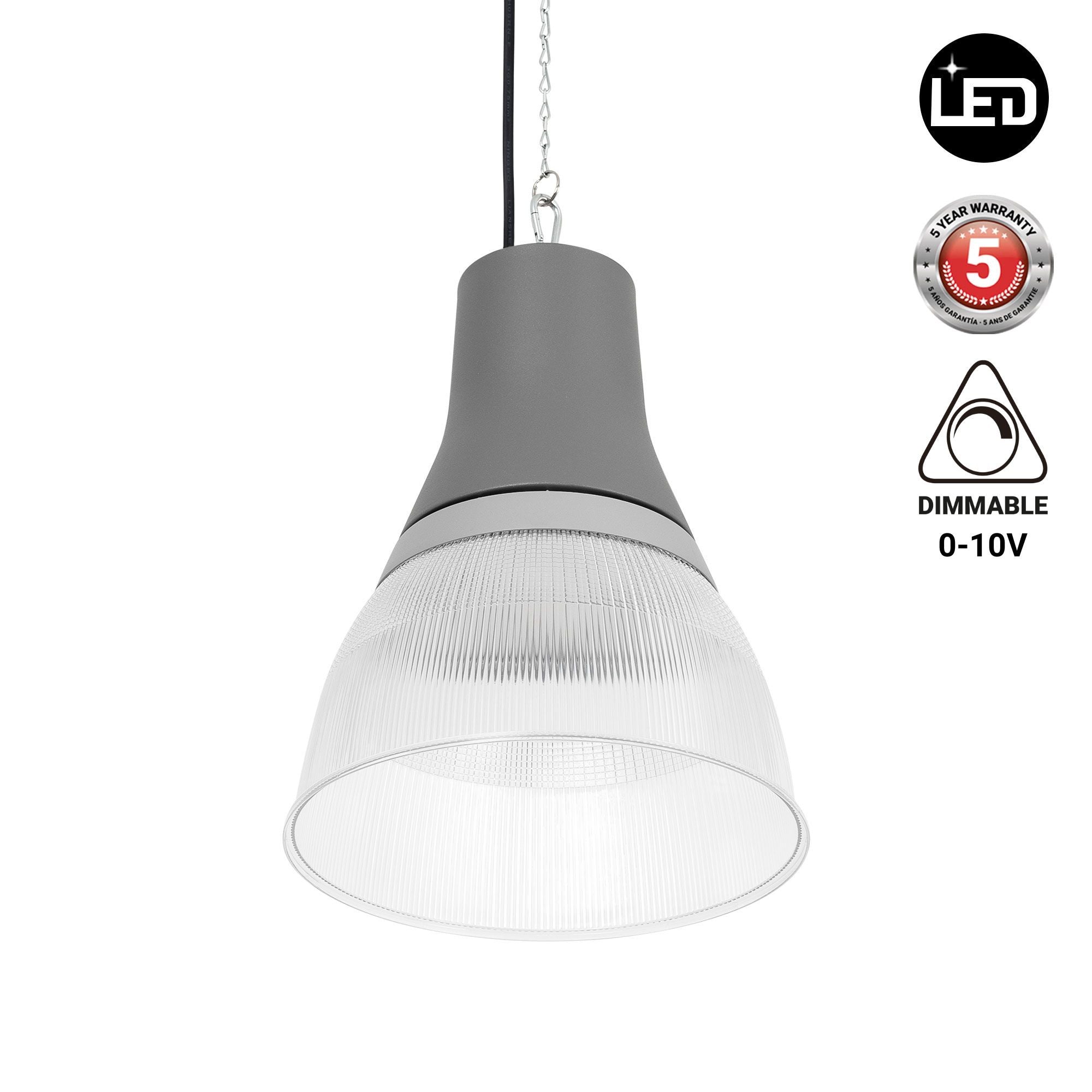 Campana LED comercial CCT - (25W / 40W / 60W / 80W) - Difusor policarbonato - UGR19 - Driver Lifud