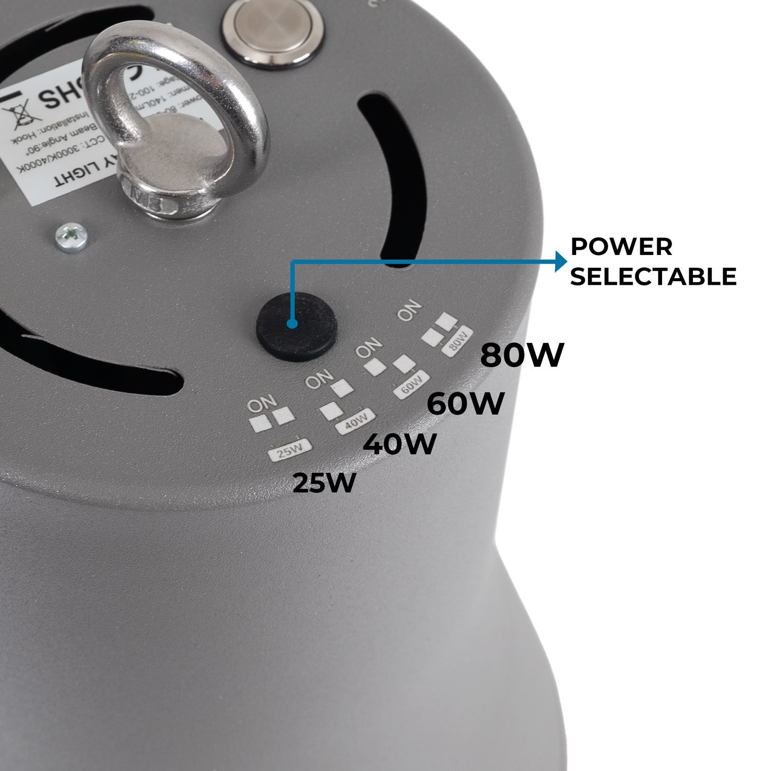 Campana LED comercial CCT -  (25W / 40W /60W / 80W) - Difusor aluminio - UGR19 - Driver Lifud 0-10V