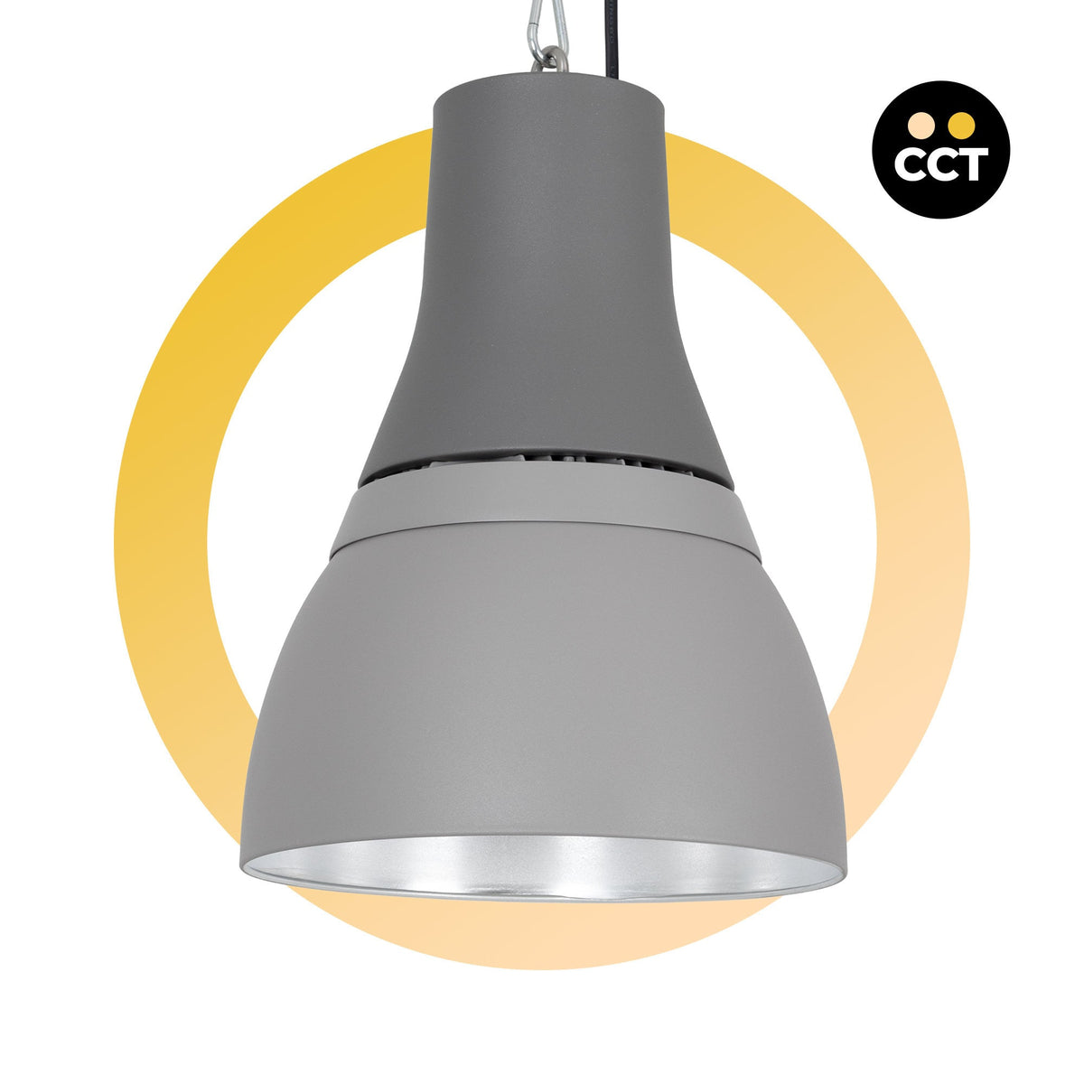 Campana LED comercial CCT -  (25W / 40W /60W / 80W) - Difusor aluminio - UGR19 - Driver Lifud 0-10V
