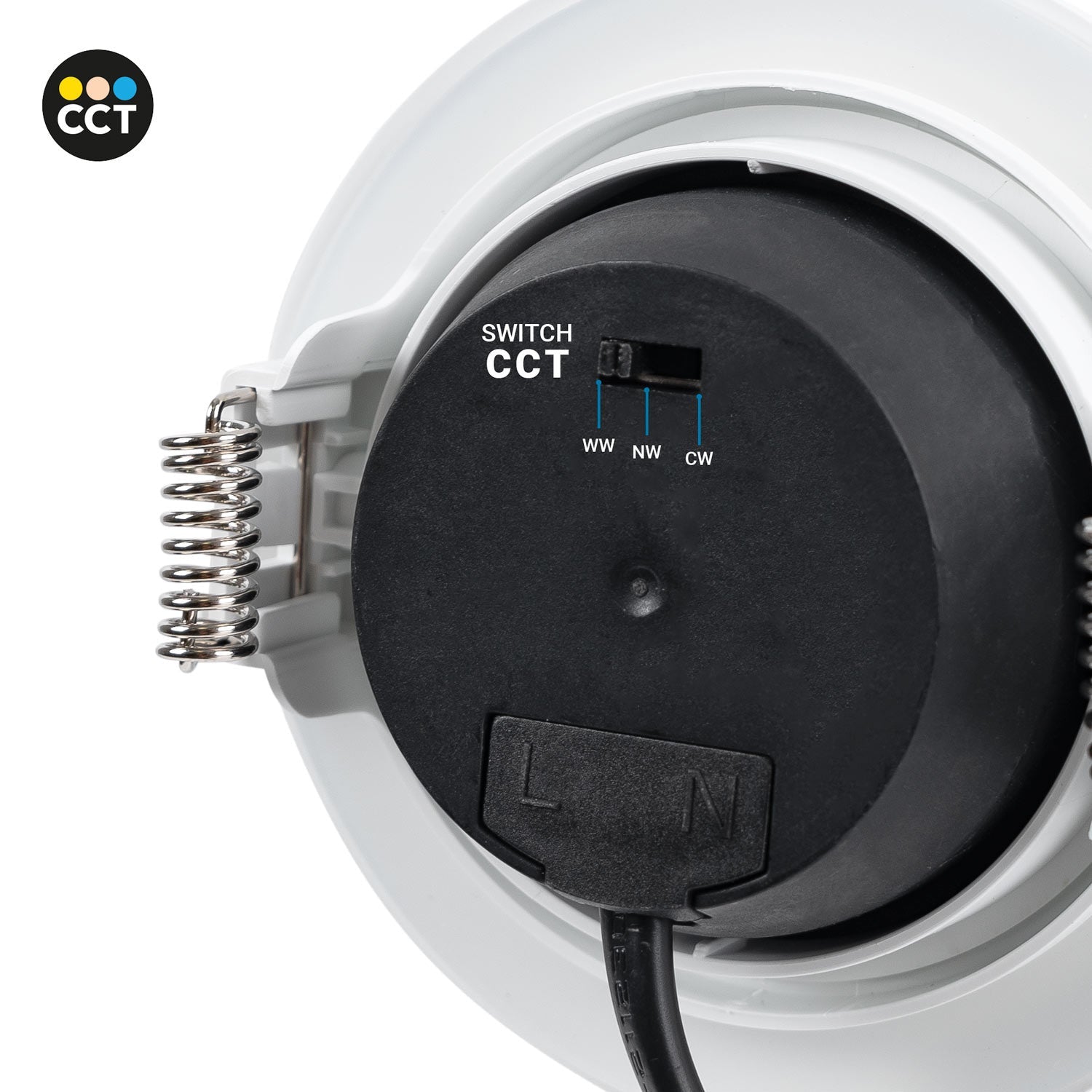 Downlight LED exterior - 7W - CCT - 630lm - Corte Ø 70mm - IP54