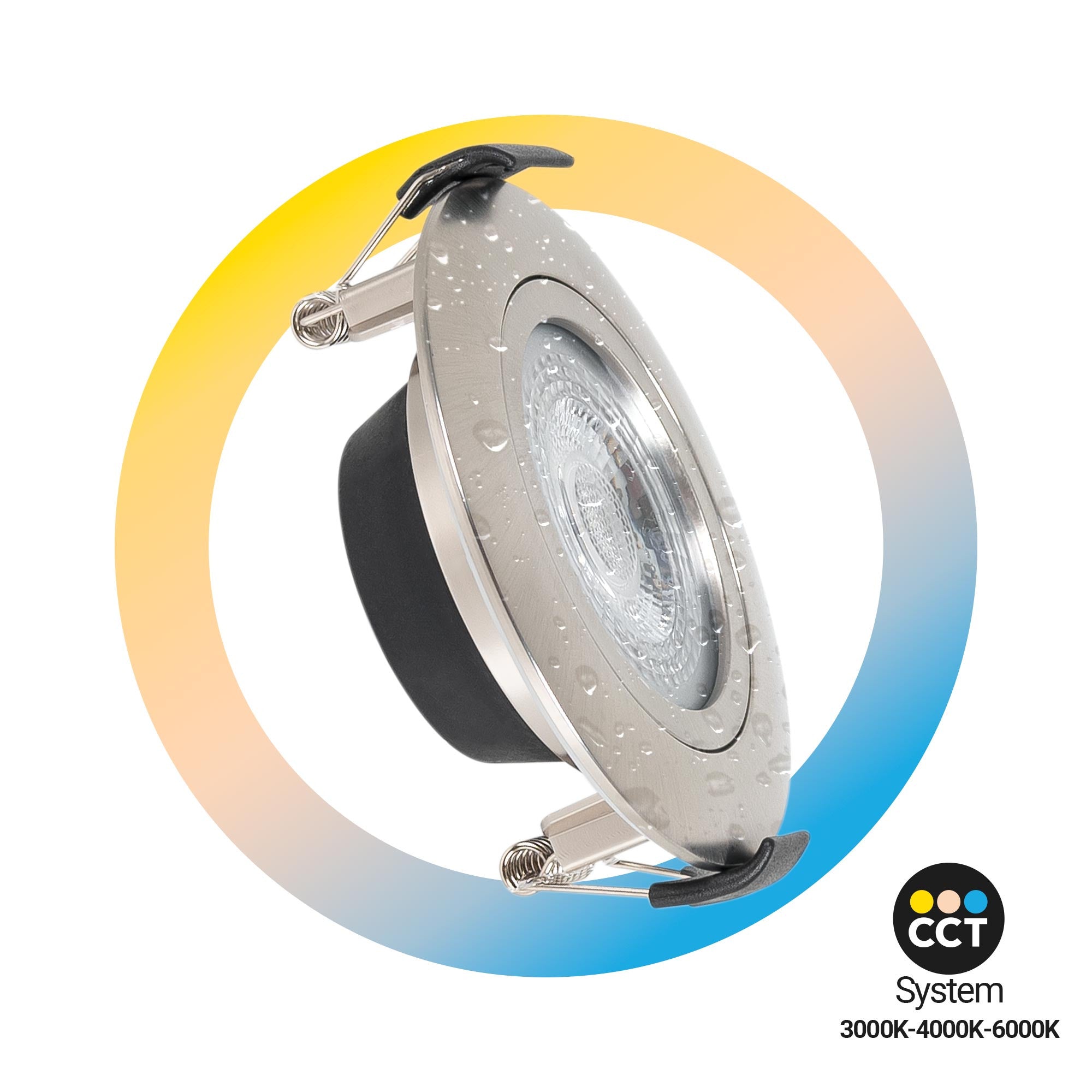 Downlight LED exterior - 7W - CCT - 630lm - Corte Ø 70mm - IP54