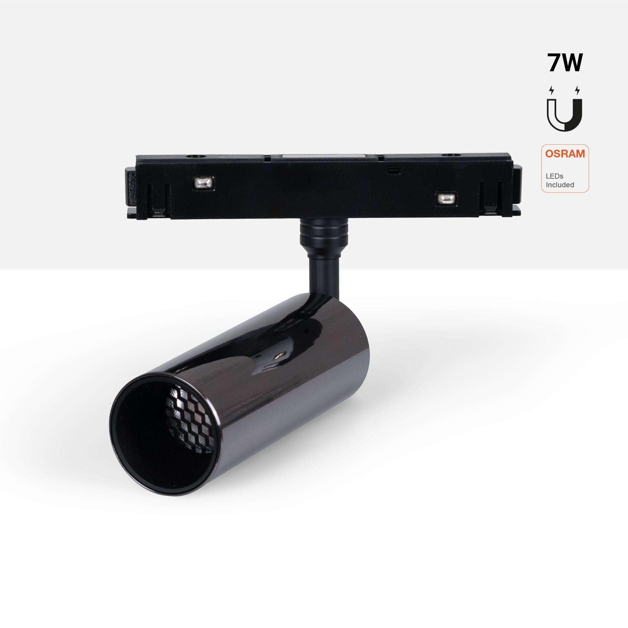 Foco LED para carril magnético 48V - 7W - Chip OSRAM - 2700K - Colores