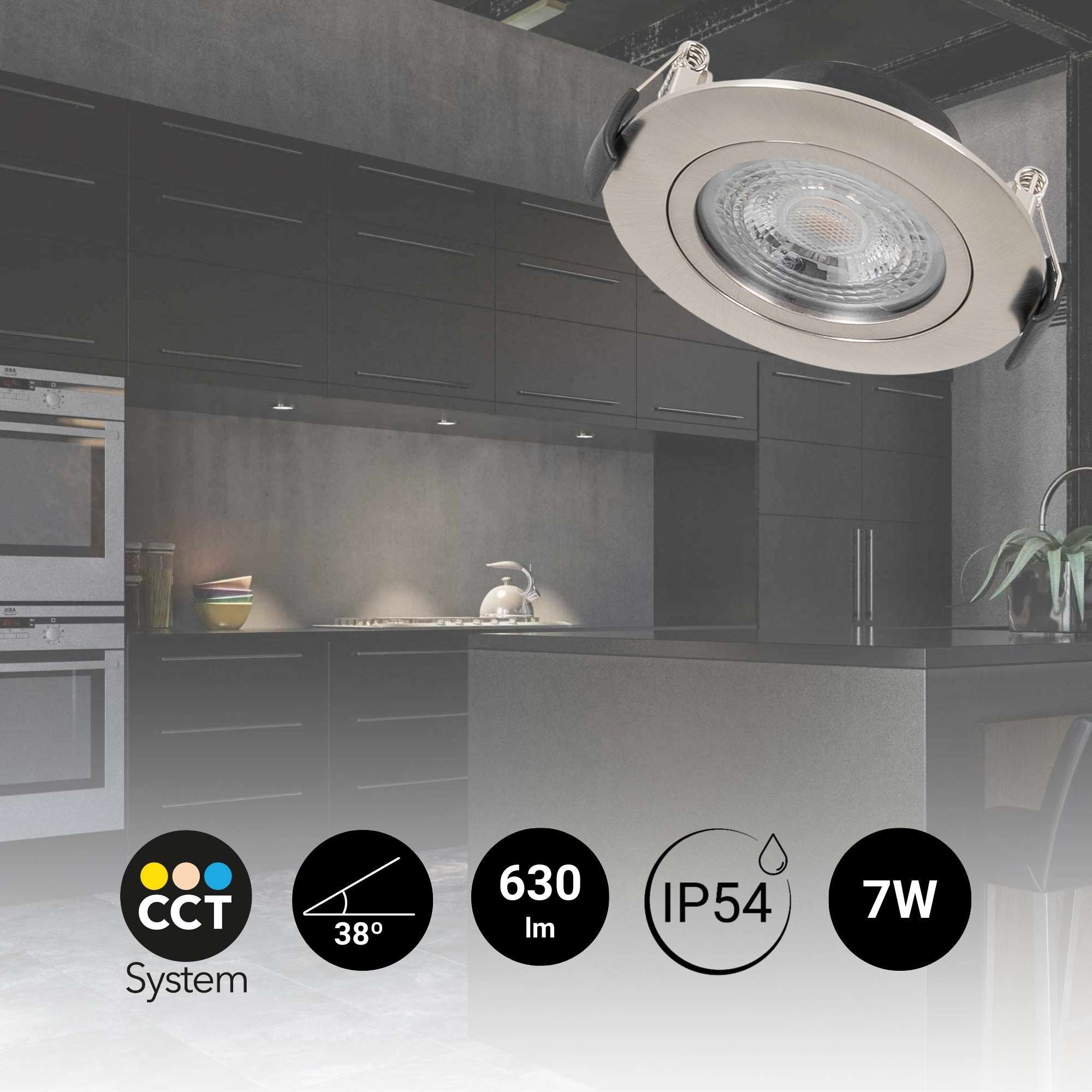 Downlight LED exterior - 7W - CCT - 630lm - Corte Ø 70mm - IP54