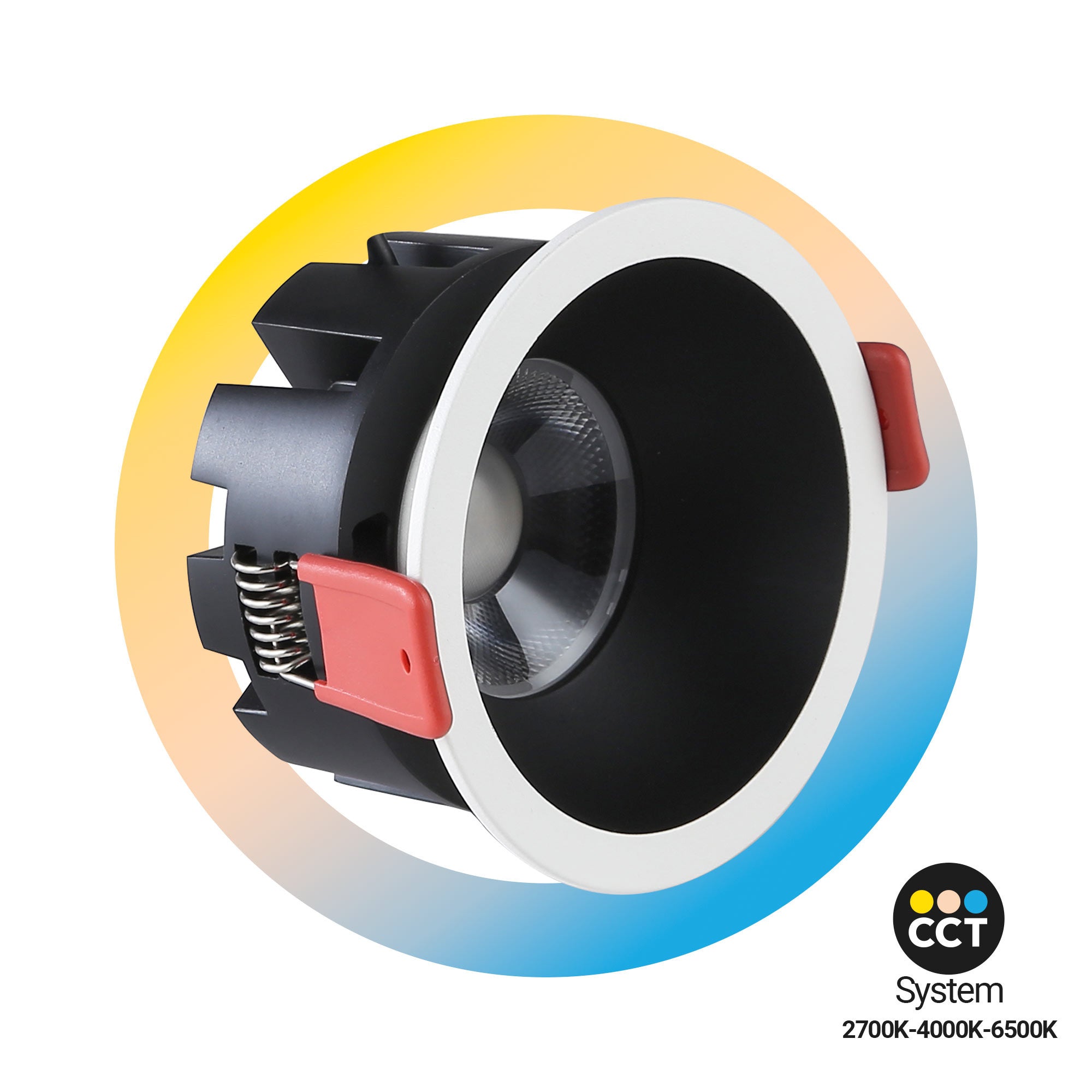 Downlight LED - 8W - CCT - Chip OSRAM - Corte Ø 75mm