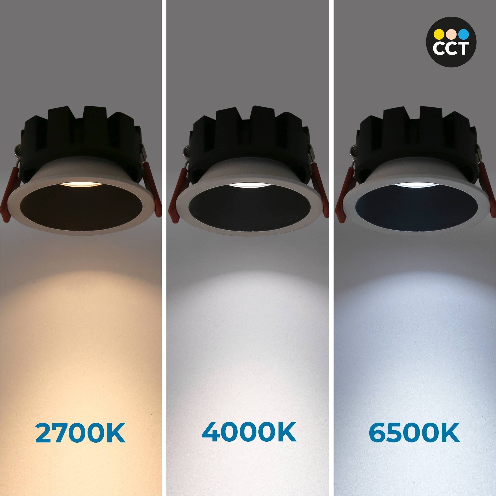 Downlight LED - 8W - CCT - Chip OSRAM - Corte Ø 75mm