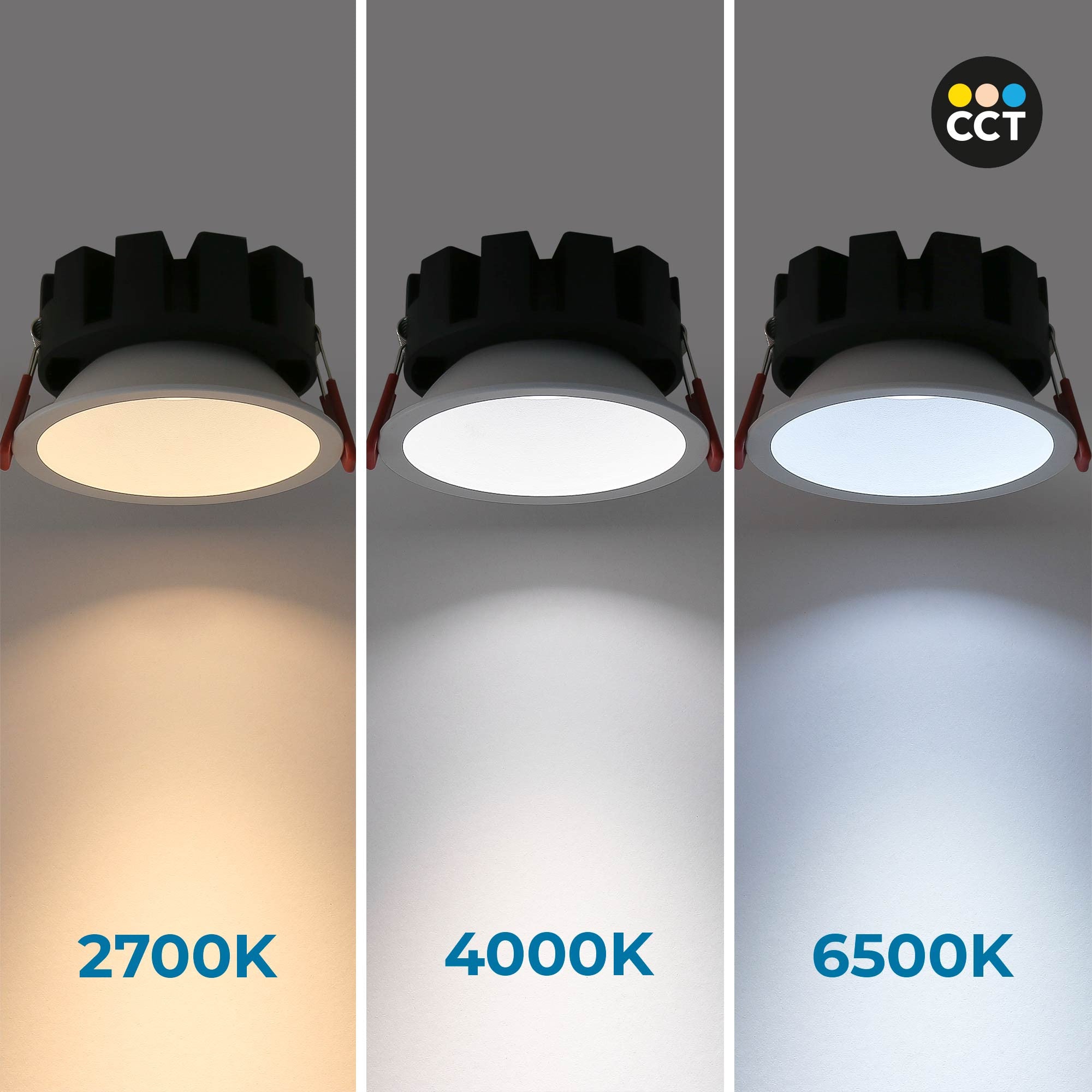 Downlight LED - 8W - CCT - Chip OSRAM - Corte Ø 75mm