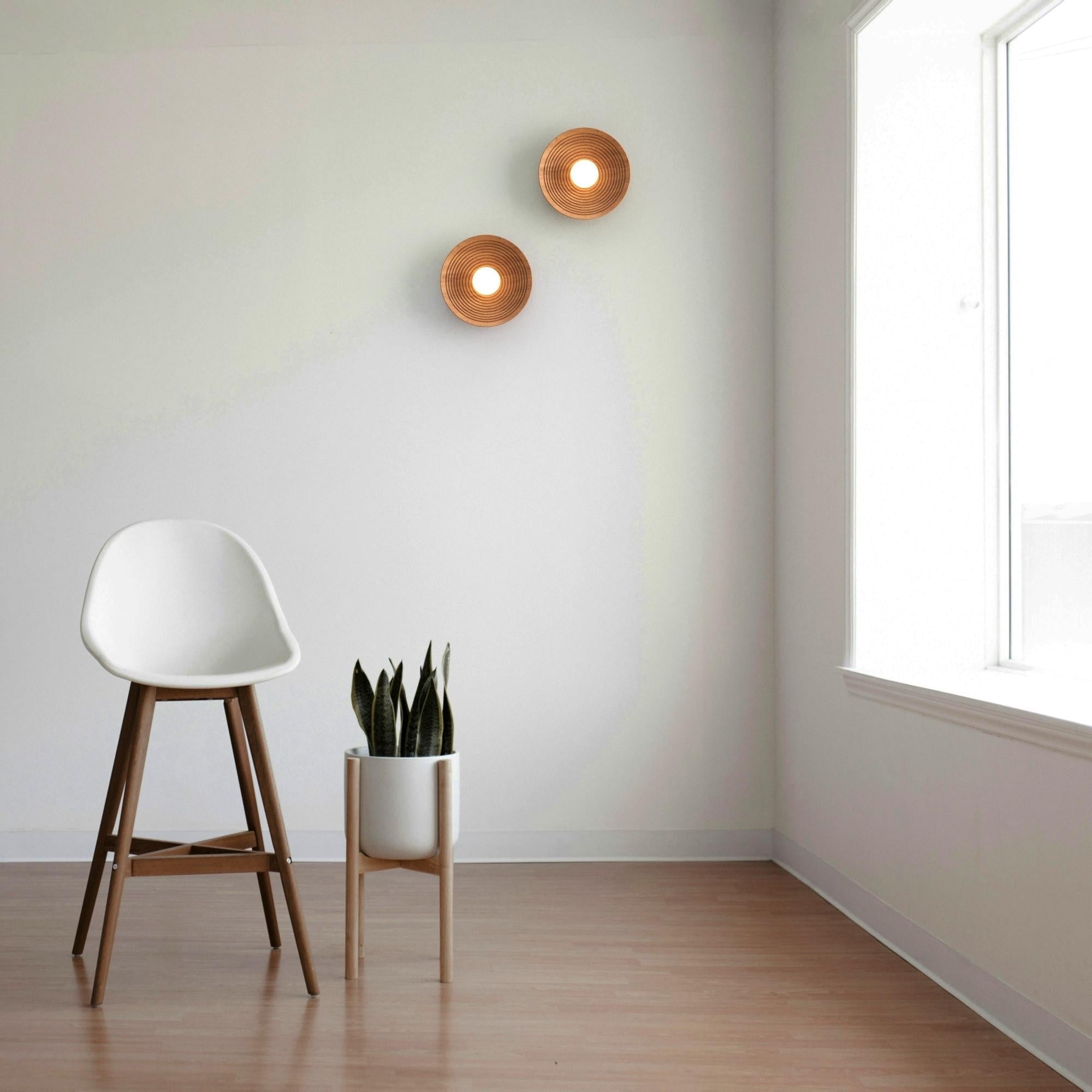 Aplique de diseño en madera "RIANNE" -  G9 - Ø28cm