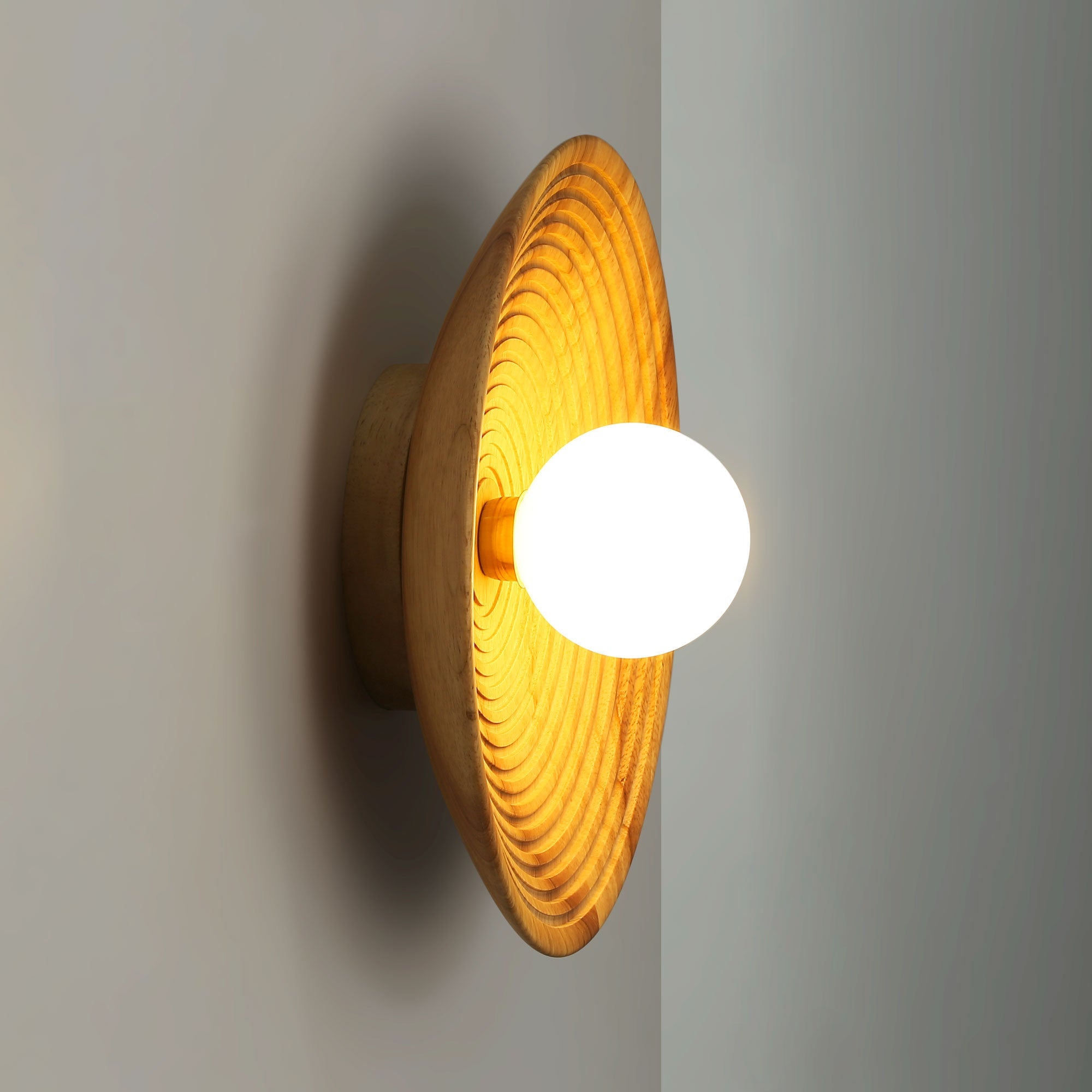 Aplique de diseño en madera "RIANNE" -  G9 - Ø28cm