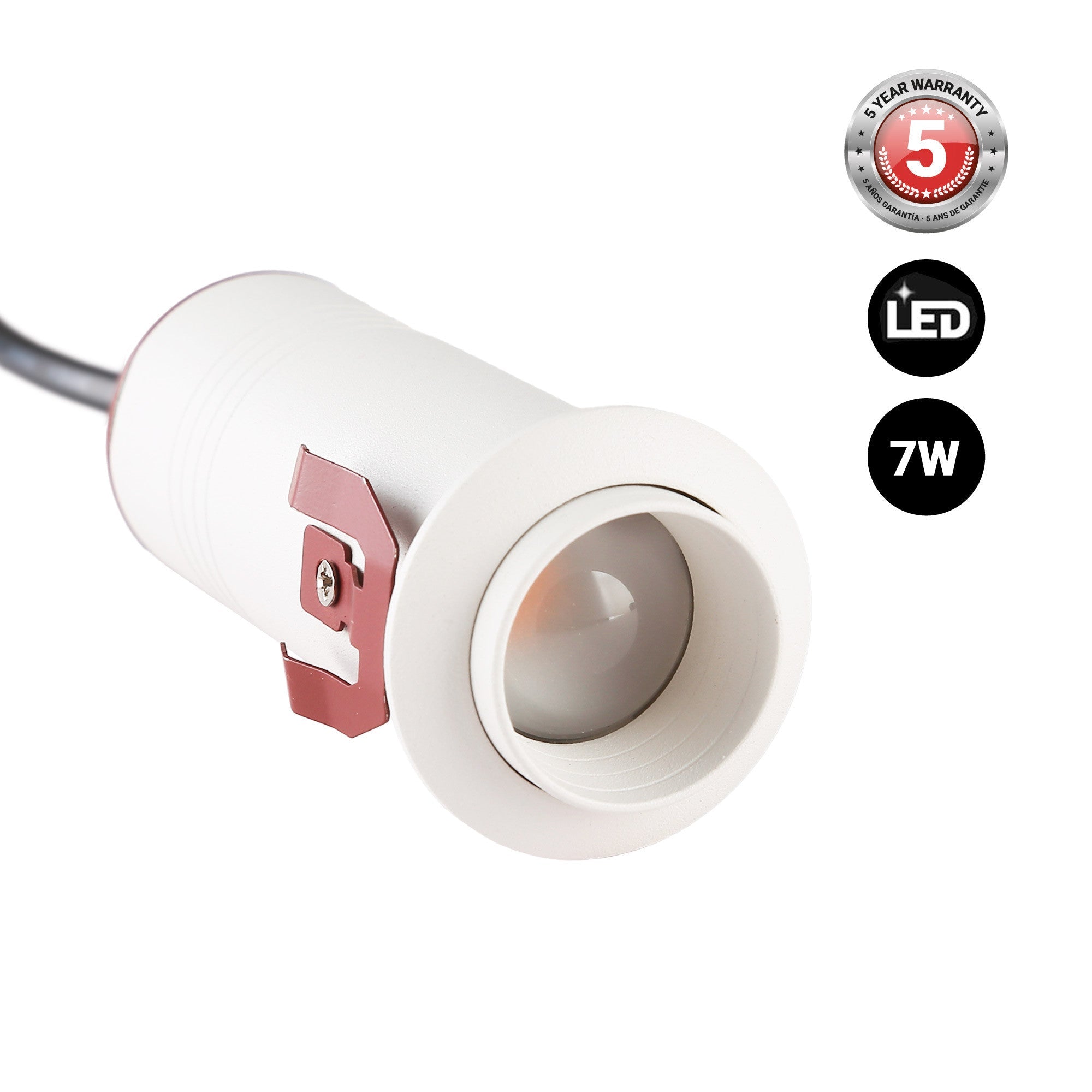 Foco de techo empotrable "ROMI" 7W - Zoom - Chip OSRAM - 2700K