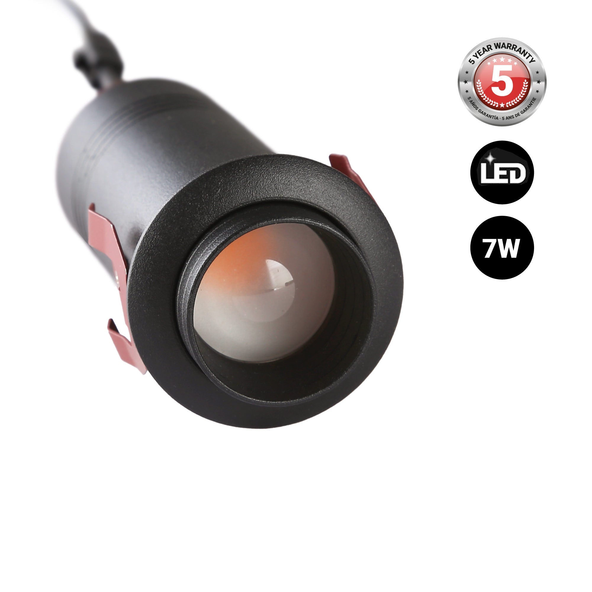 Foco de techo empotrable "ROMI" 7W - Zoom - Chip OSRAM - 2700K