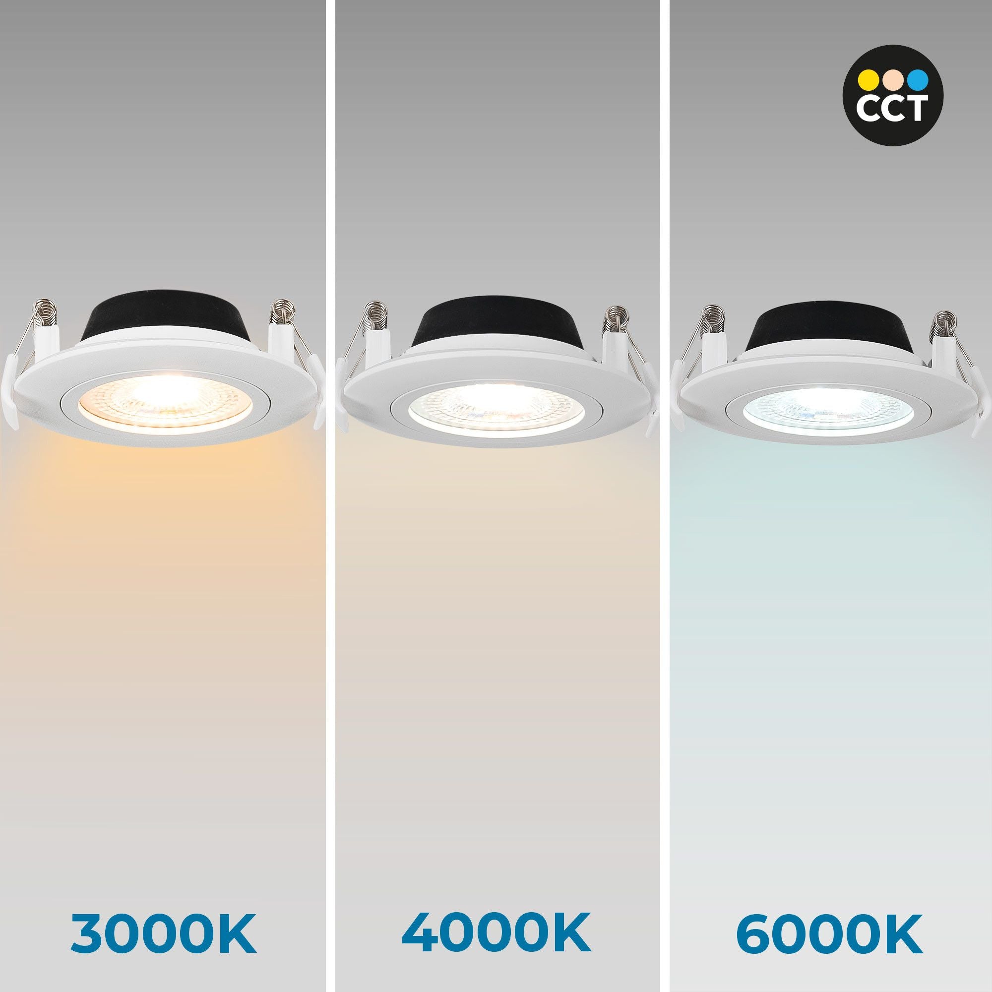 Downlight LED interior - 7W - CCT - DIMABLE TRIAC - 630lm - Corte Ø 70mm - IP20
