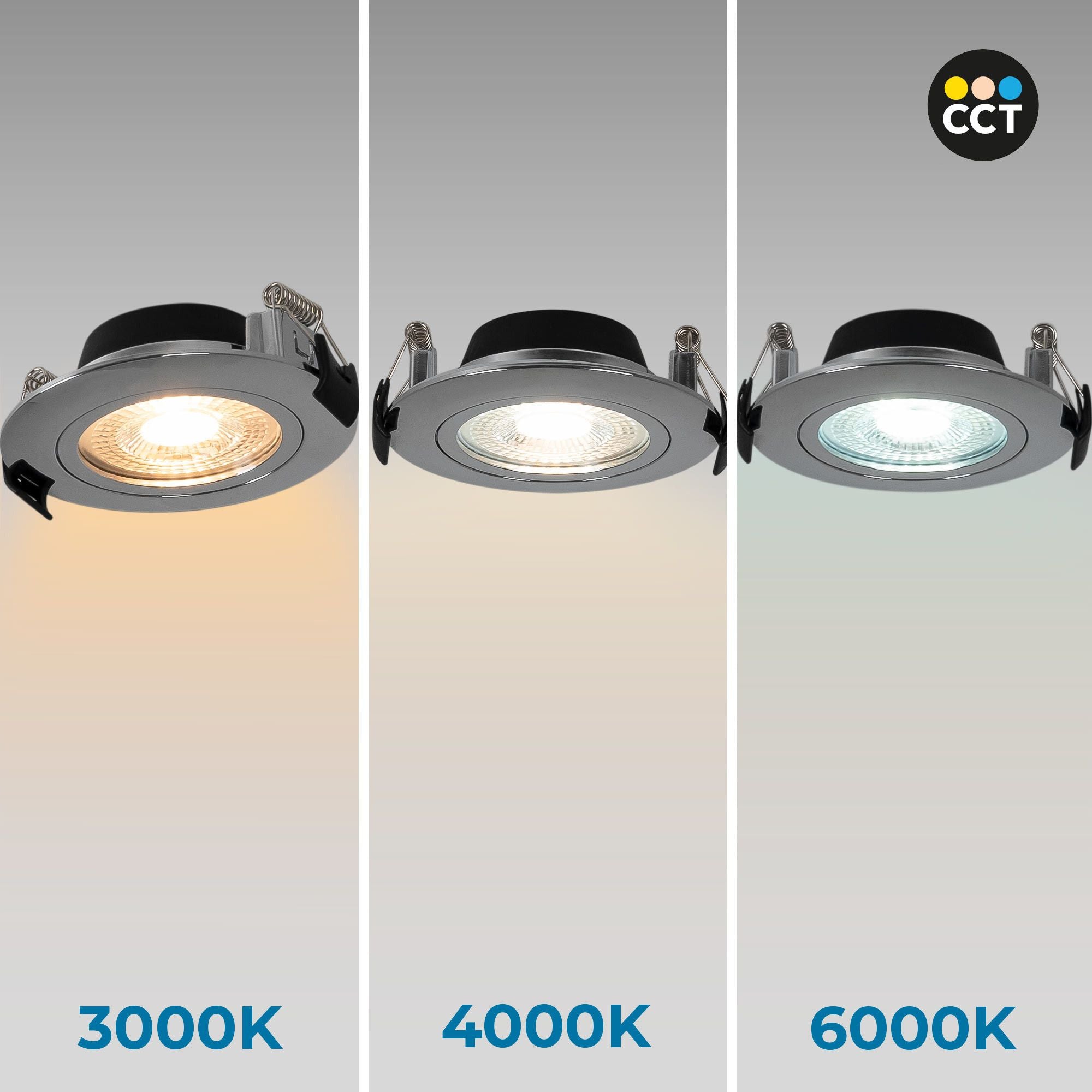 Downlight LED interior - 7W - CCT - DIMABLE TRIAC - 630lm - Corte Ø 70mm - IP20