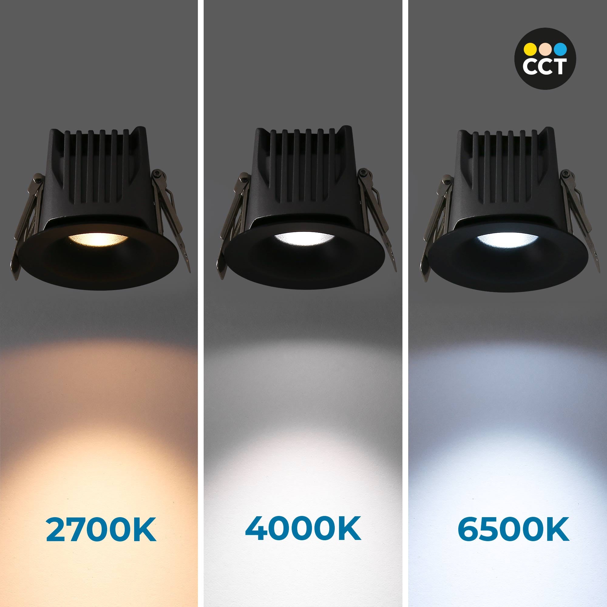 Downlight LED exterior 6W - CCT - Chip OSRAM - Driver PHILIPS - Corte Ø 55mm - IP54
