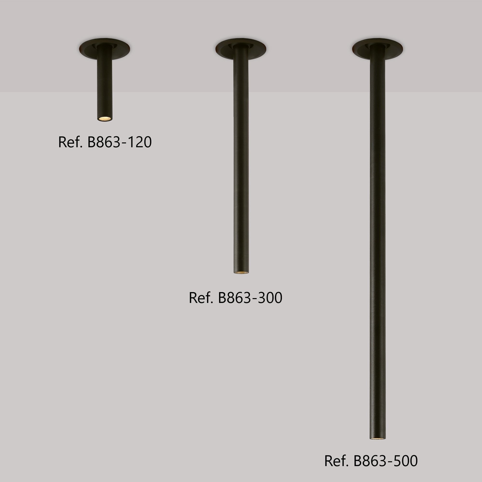 Foco de techo LED empotrable 3W - Extensible 500mm - Orientable - Chip OSRAM - 2700K