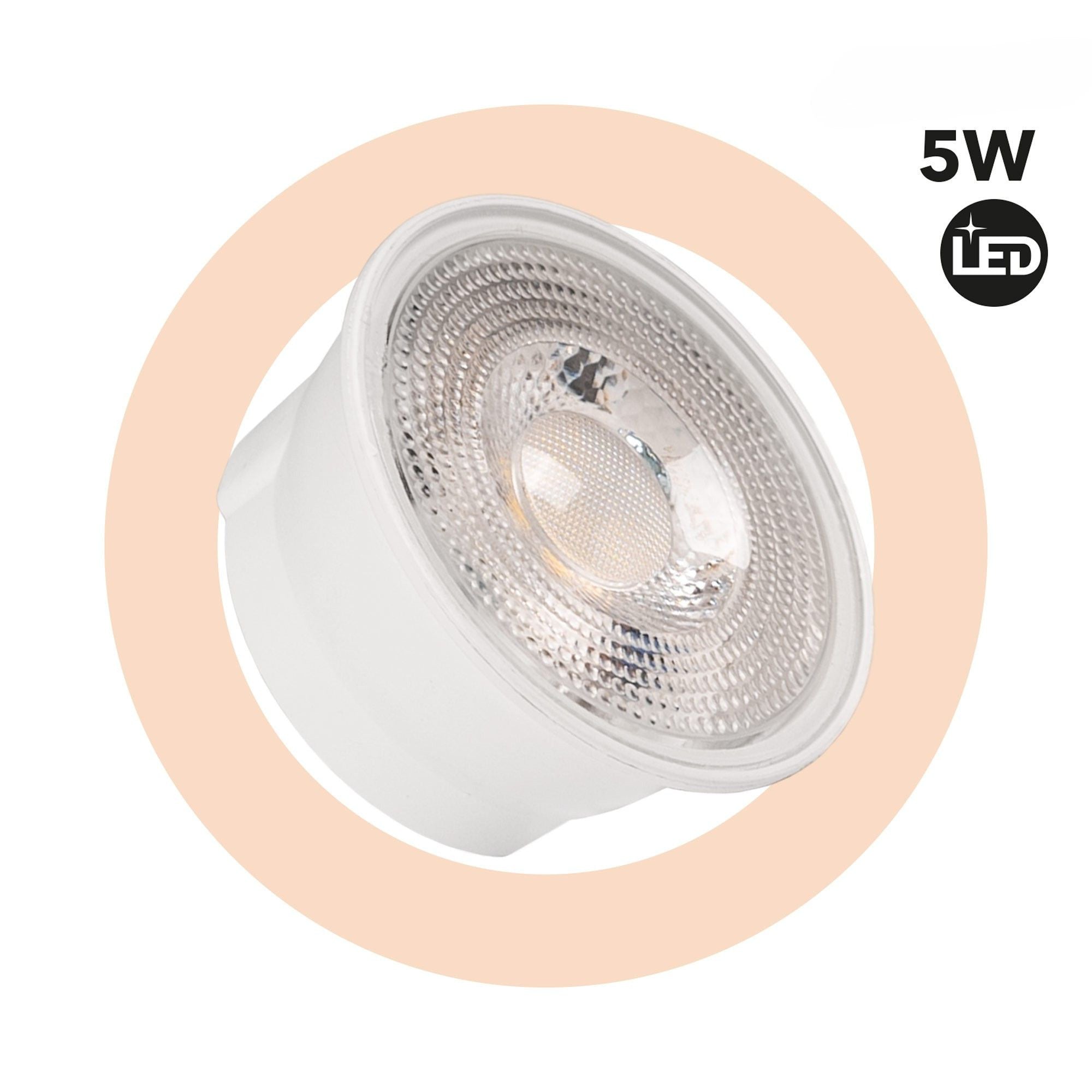 Módulo LED 5W para aro downlight MR16 - Diseño slim - 50º - 500lm - CRI 80