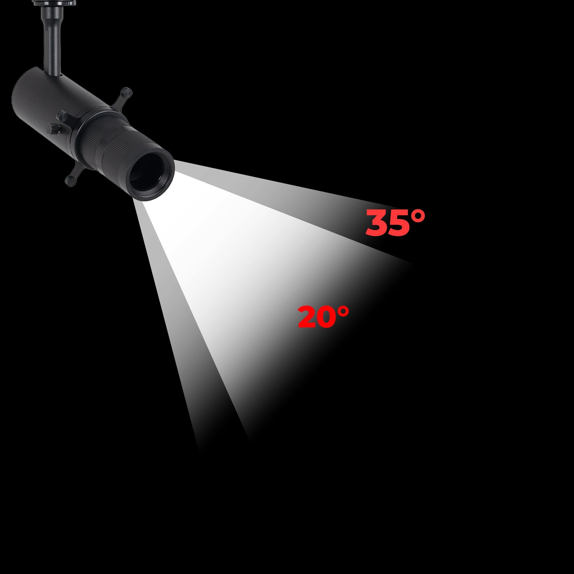 Proyector shapeable para carril monofásico - 10W - 20º-35