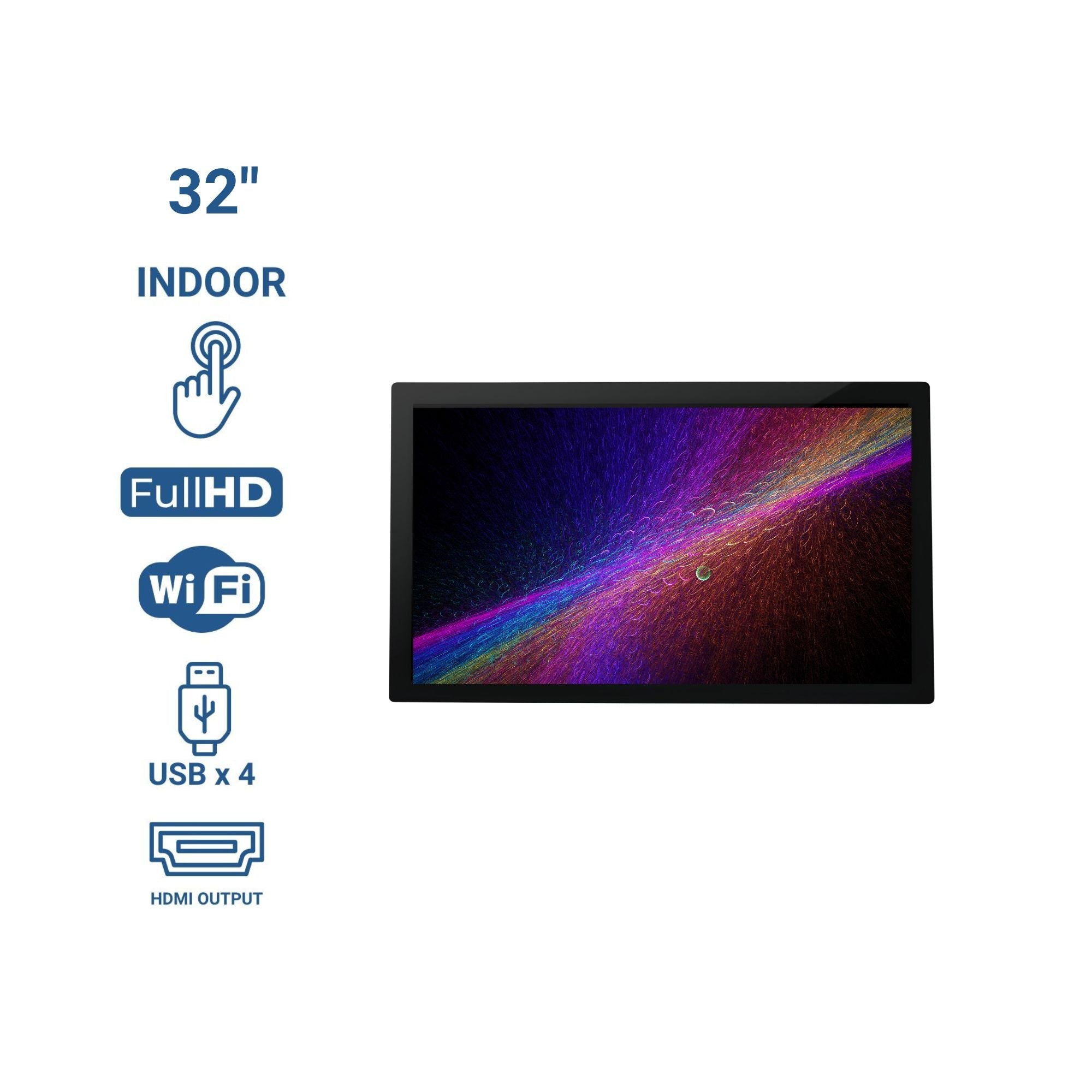 Display publicitario - Digital Kiosk 32" - Pantalla Táctil - Interior - Soporte de pared