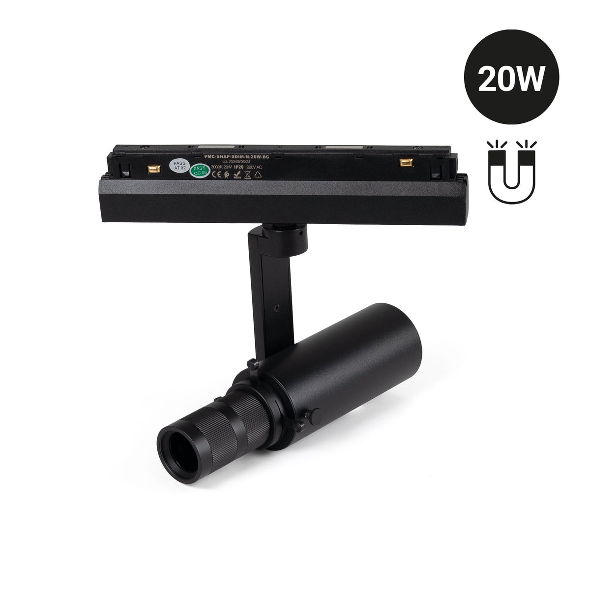 Proyector shapeable para carril magnético 48V - 20W - 20º-35º