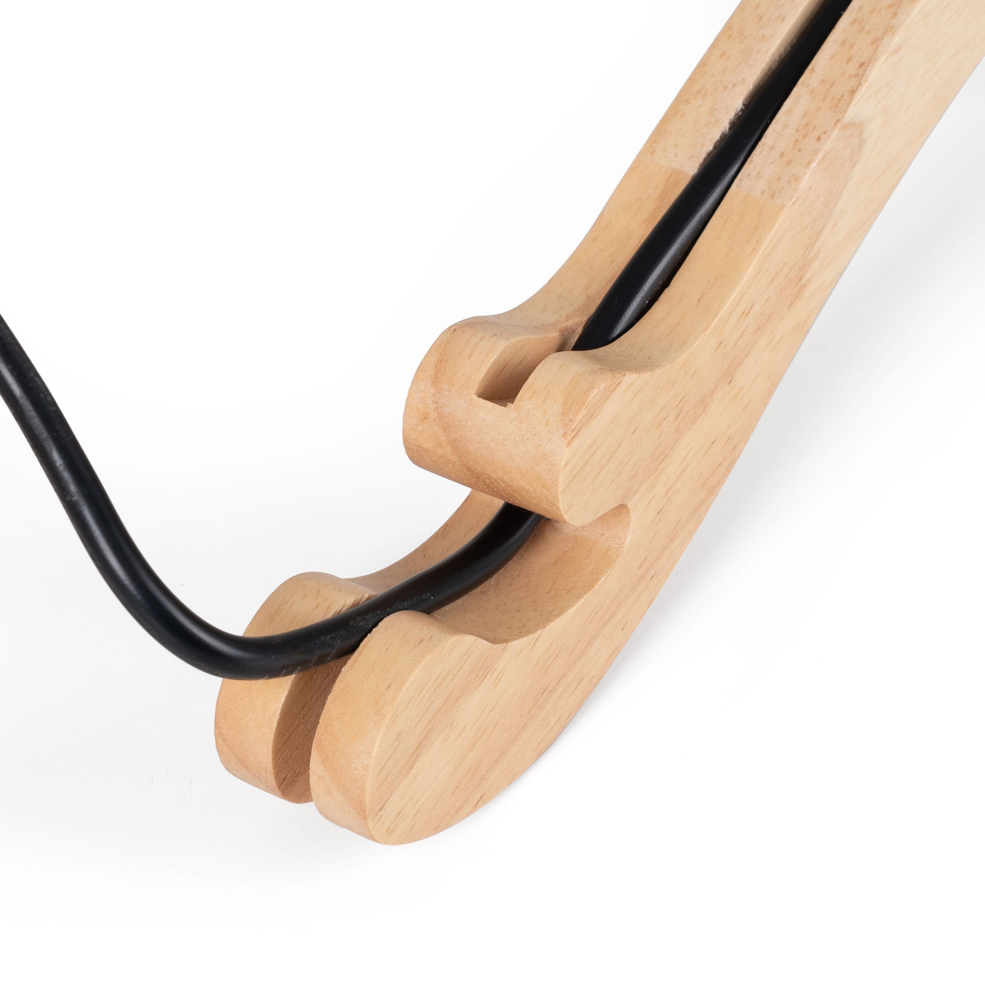 Aplique de pared de mimbre y madera "Phuket" - Con cable y enchufe - E27