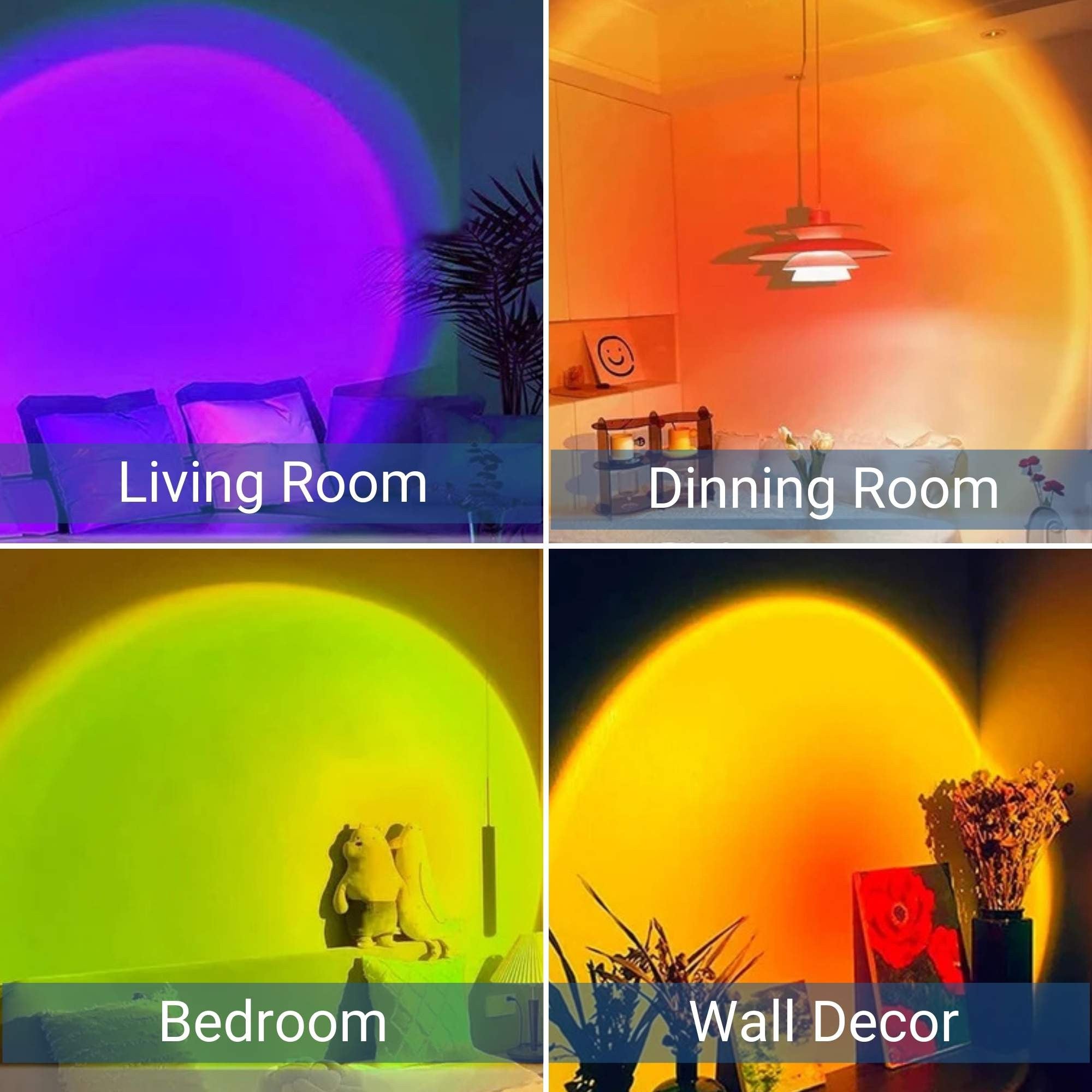 Lámpara de pie "PACK" 6W- RGBW - Sunset Lamp