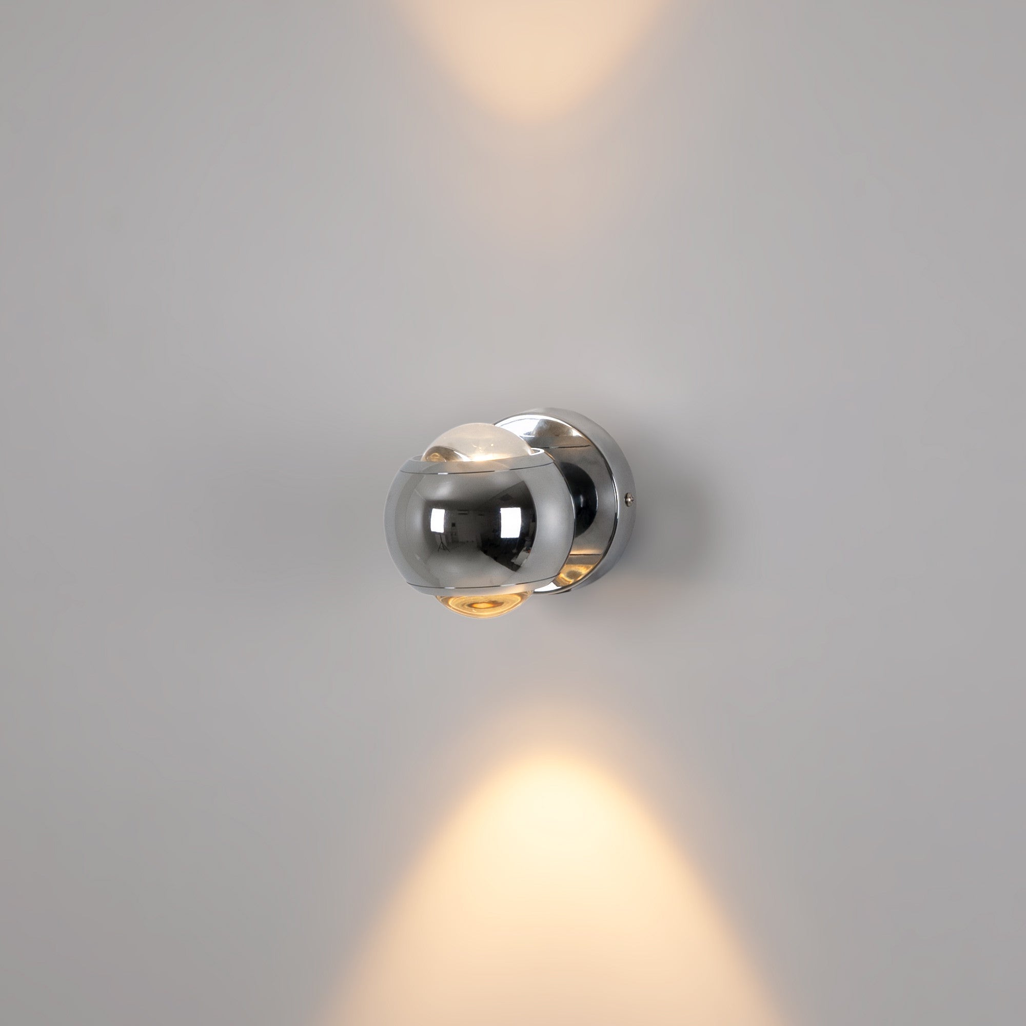 Aplique de pared LED con óptica "BOO" 9W - Cromo - Up & down - 2700K
