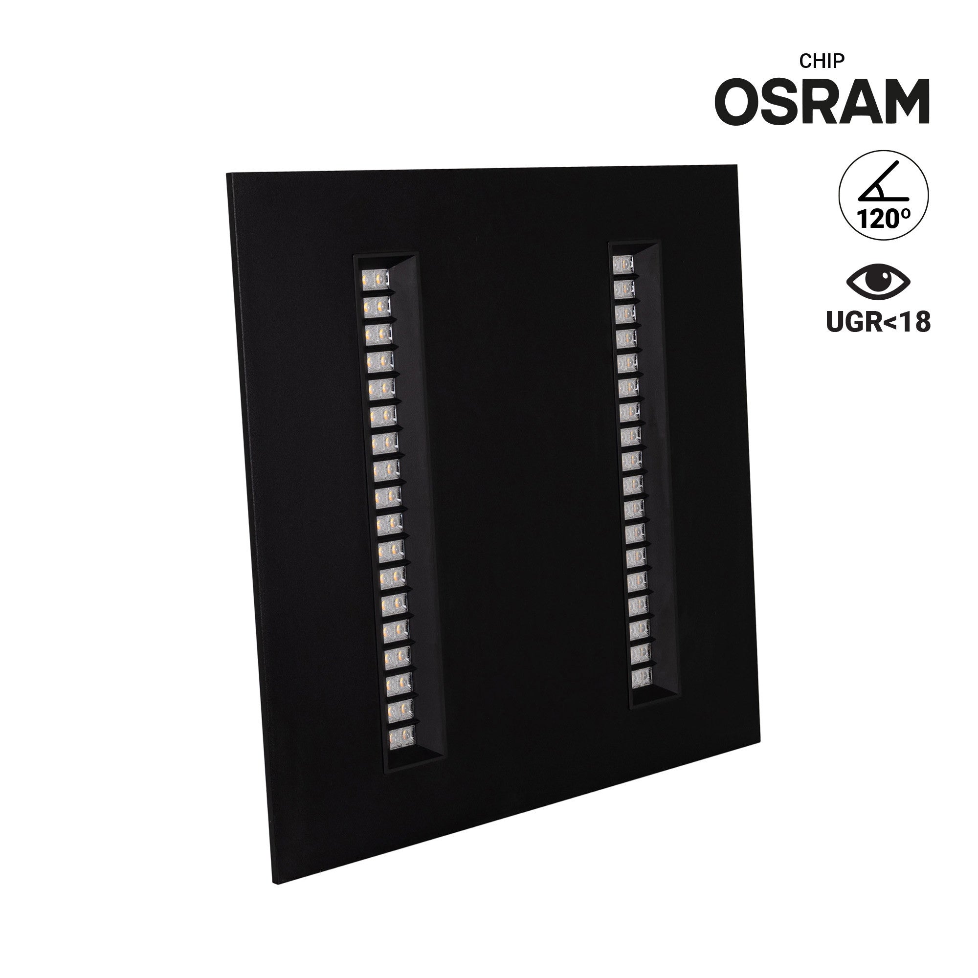 Panel LED empotrable 60x60cm - 40W - UGR18 - Driver PHILIPS - Chip OSRAM - IP40