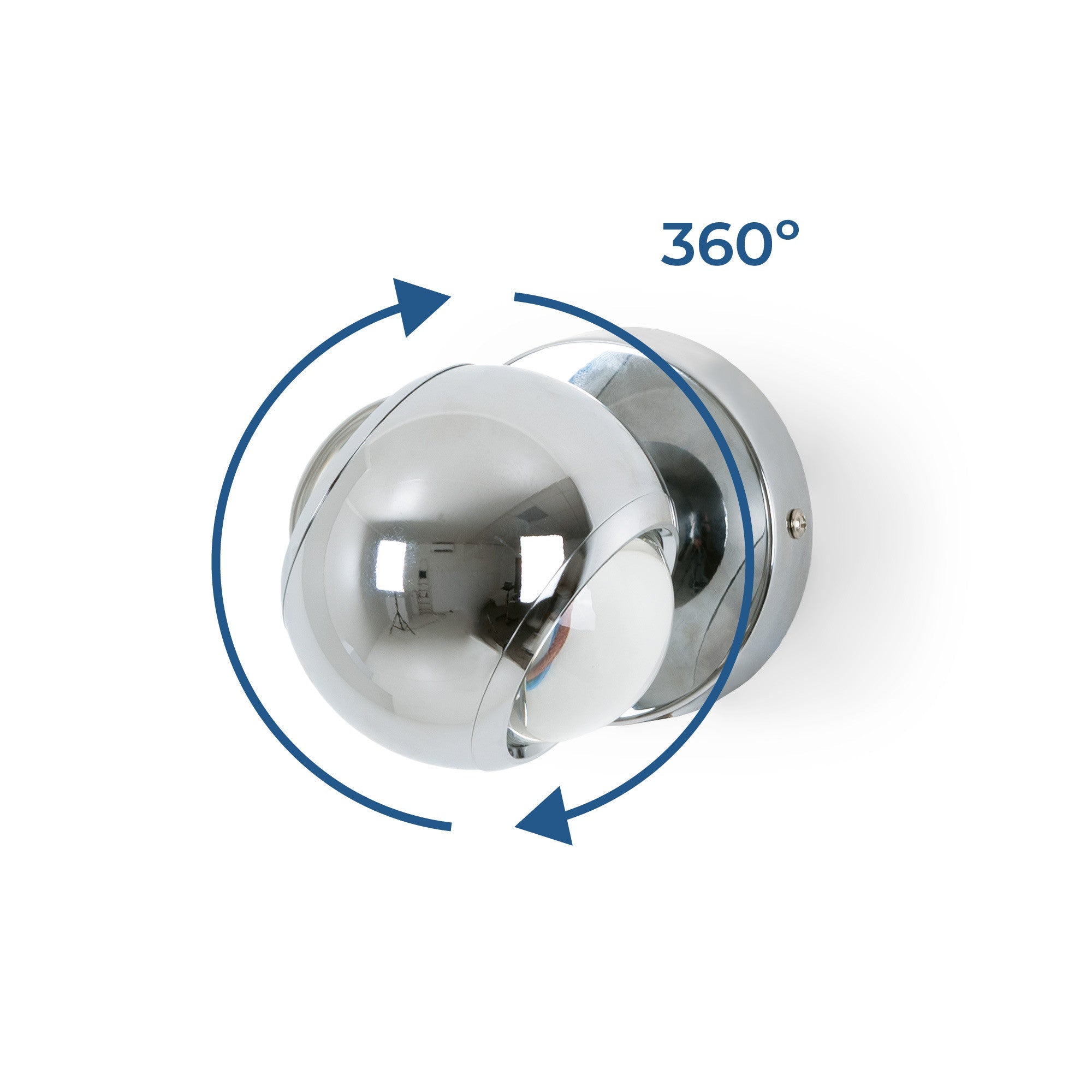 Aplique de pared LED con óptica "BOO" 9W - Cromo - Up & down - 2700K