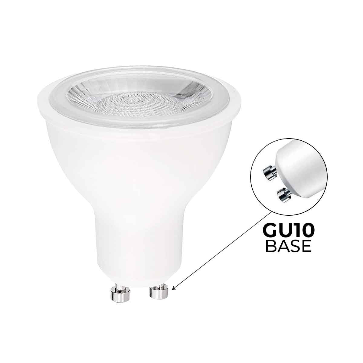 Bombilla LED GU10 - 7W - Regulable - Ø50mm - Óptica a 45º
