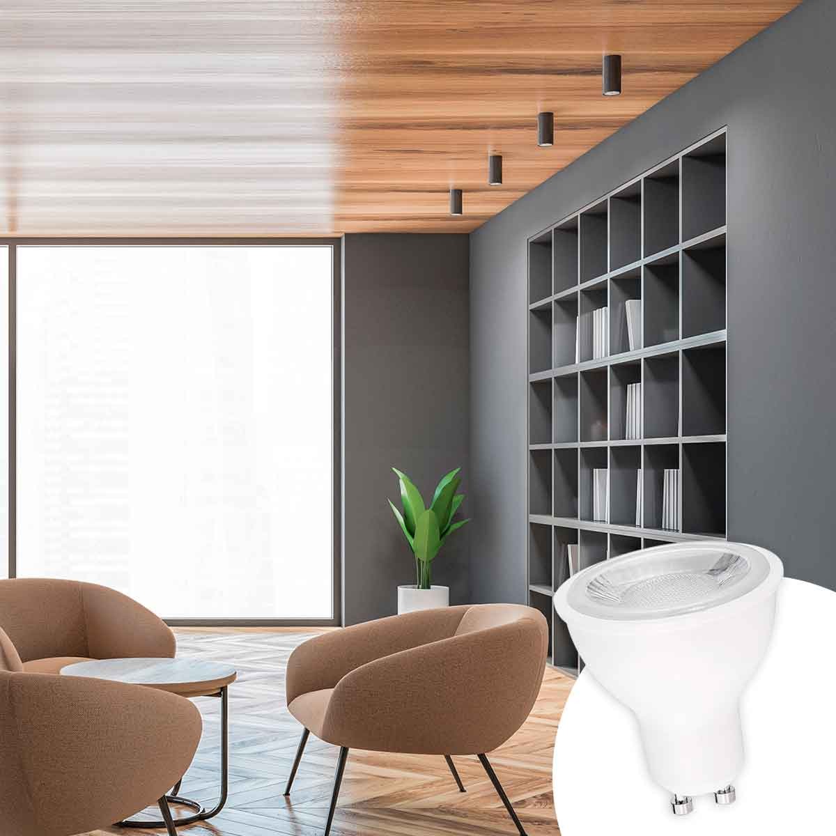 Bombilla LED GU10 - 7W - Regulable - Ø50mm - Óptica a 45º