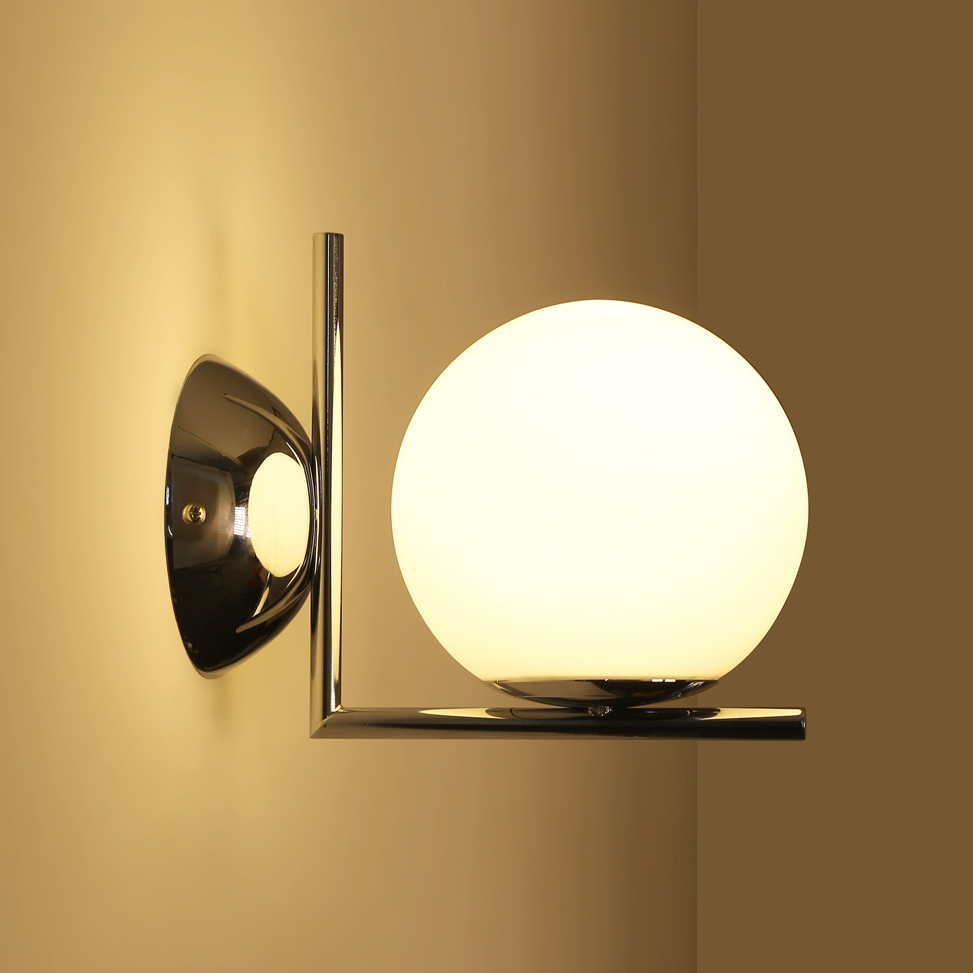 Aplique de pared bola cristal "ATOM" - E27 - Ø 15cm