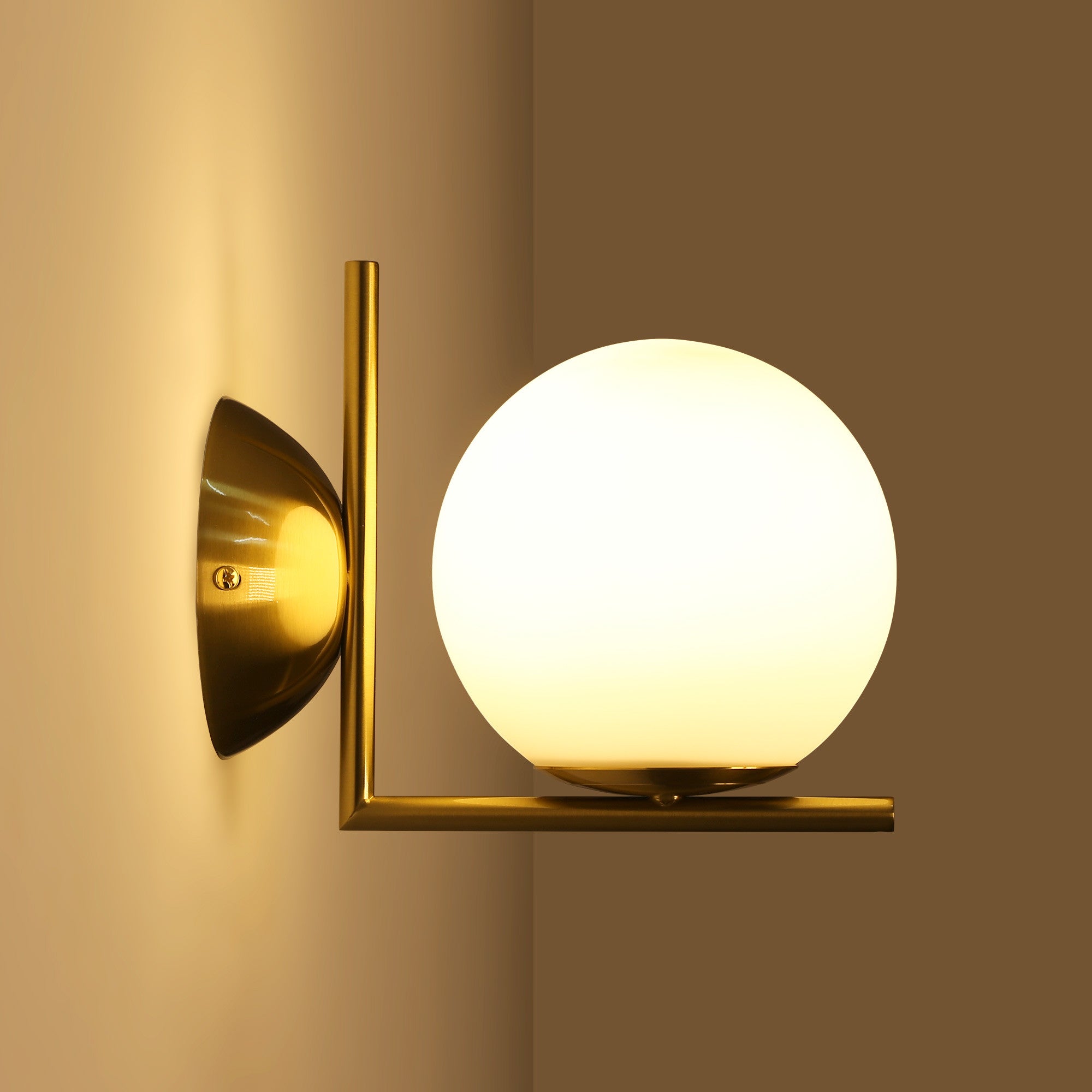 Aplique de pared bola cristal "ATOM" - E27 - Ø 15cm