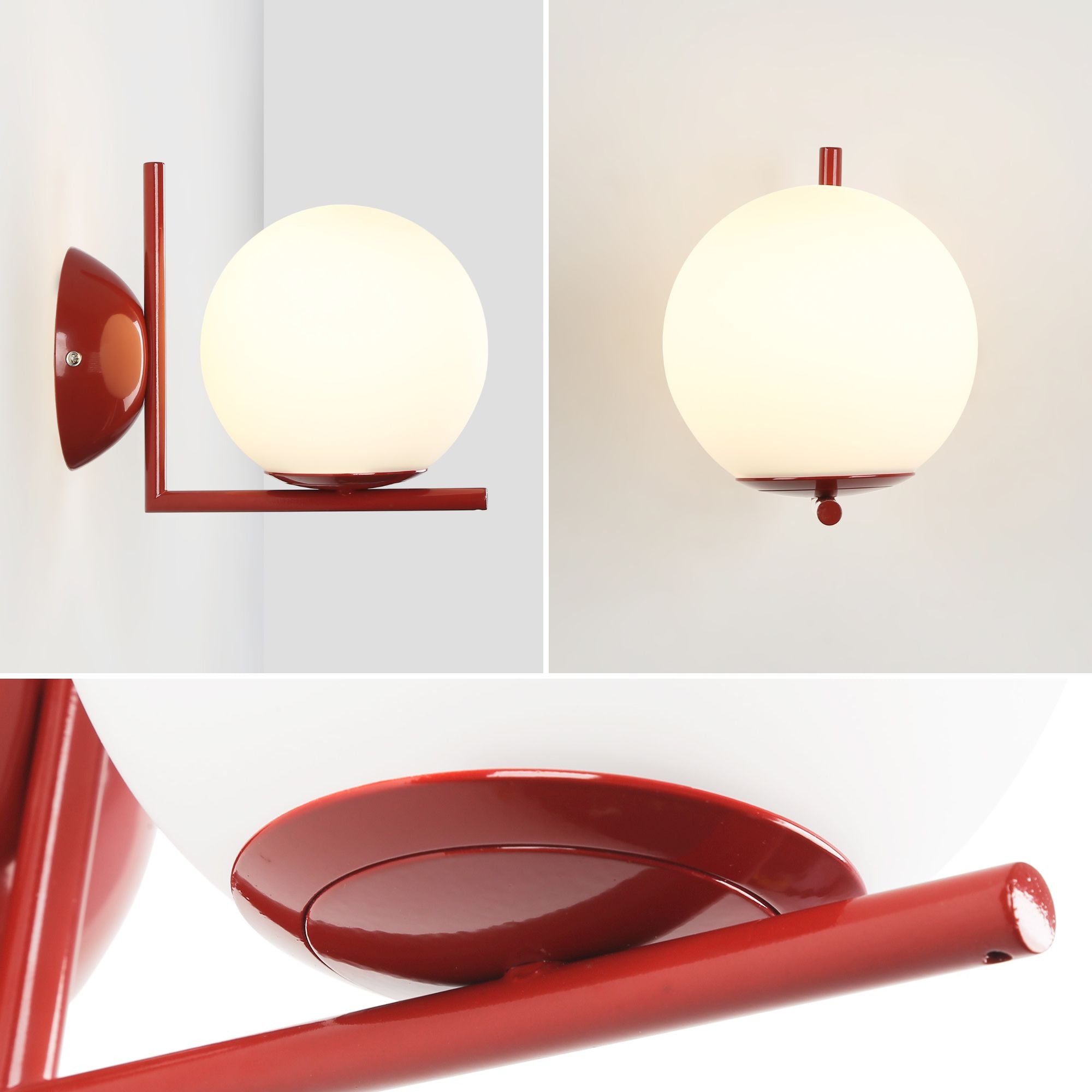 Aplique de pared bola cristal "ATOM" - E27 - Ø 15cm