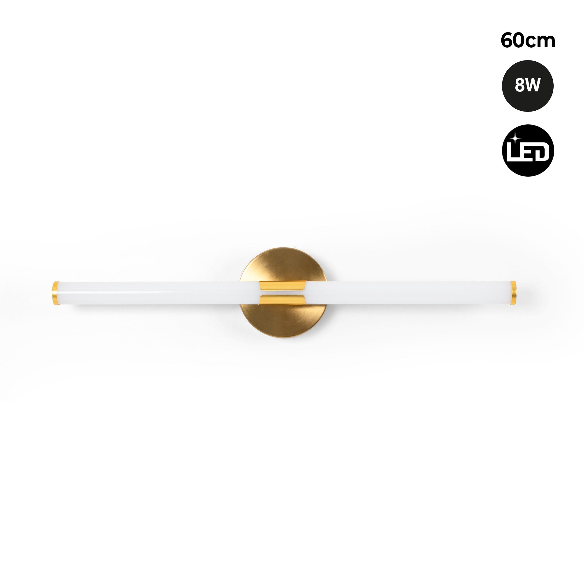 Aplique LED tubular para baño - 8W - 720lm - IP44 - 60cm