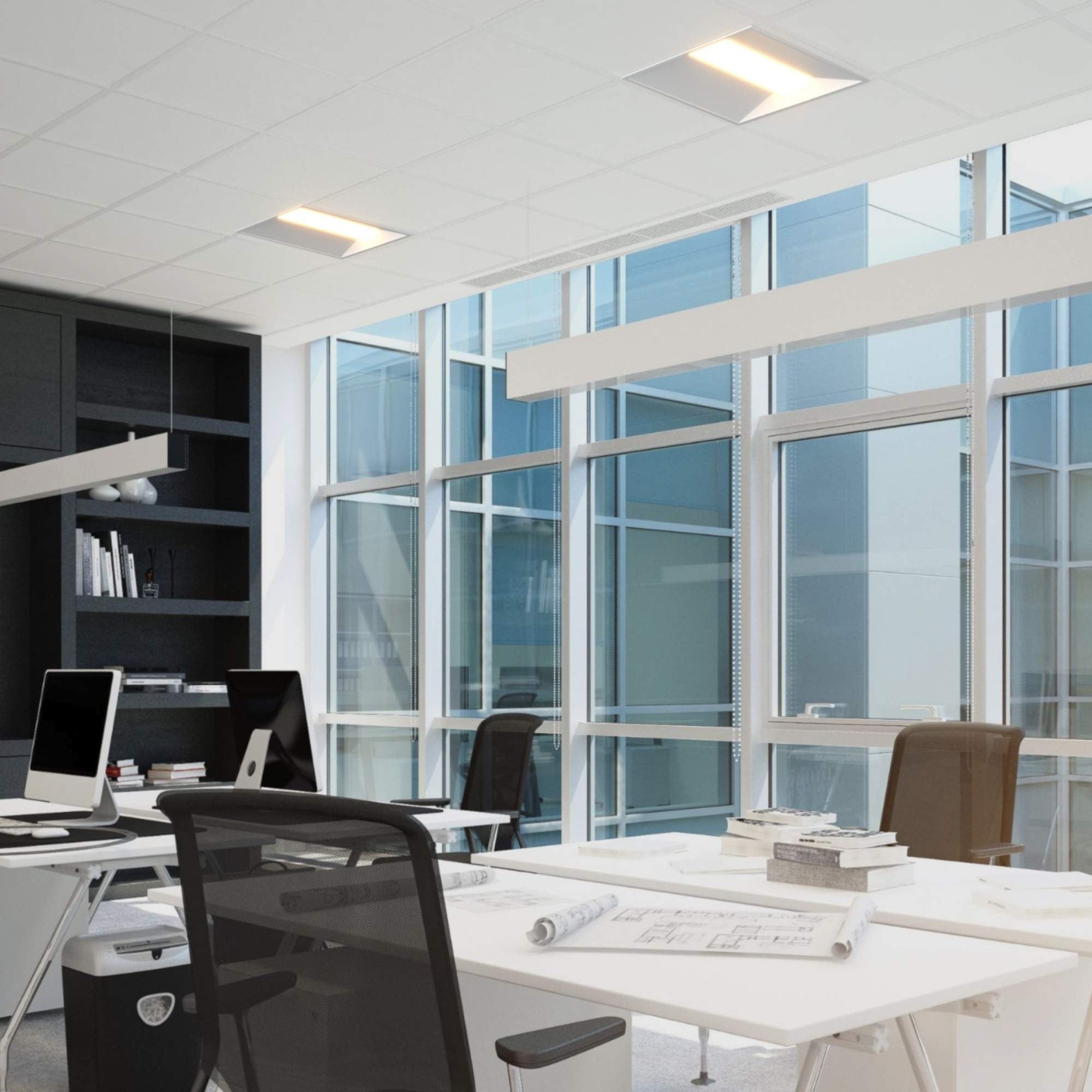 Panel LED Troffer empotrable 60x60cm - CCT - 40W - Chip OSRAM - Driver Philips - UGR18 - IP40